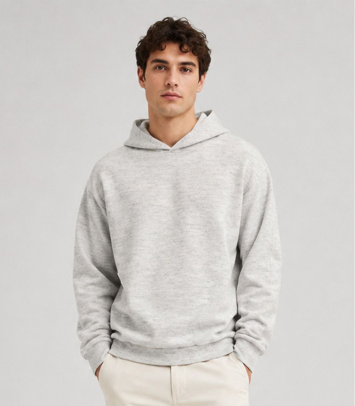 Blusão Com Capuz Em Moletom Masculino Select Cinza