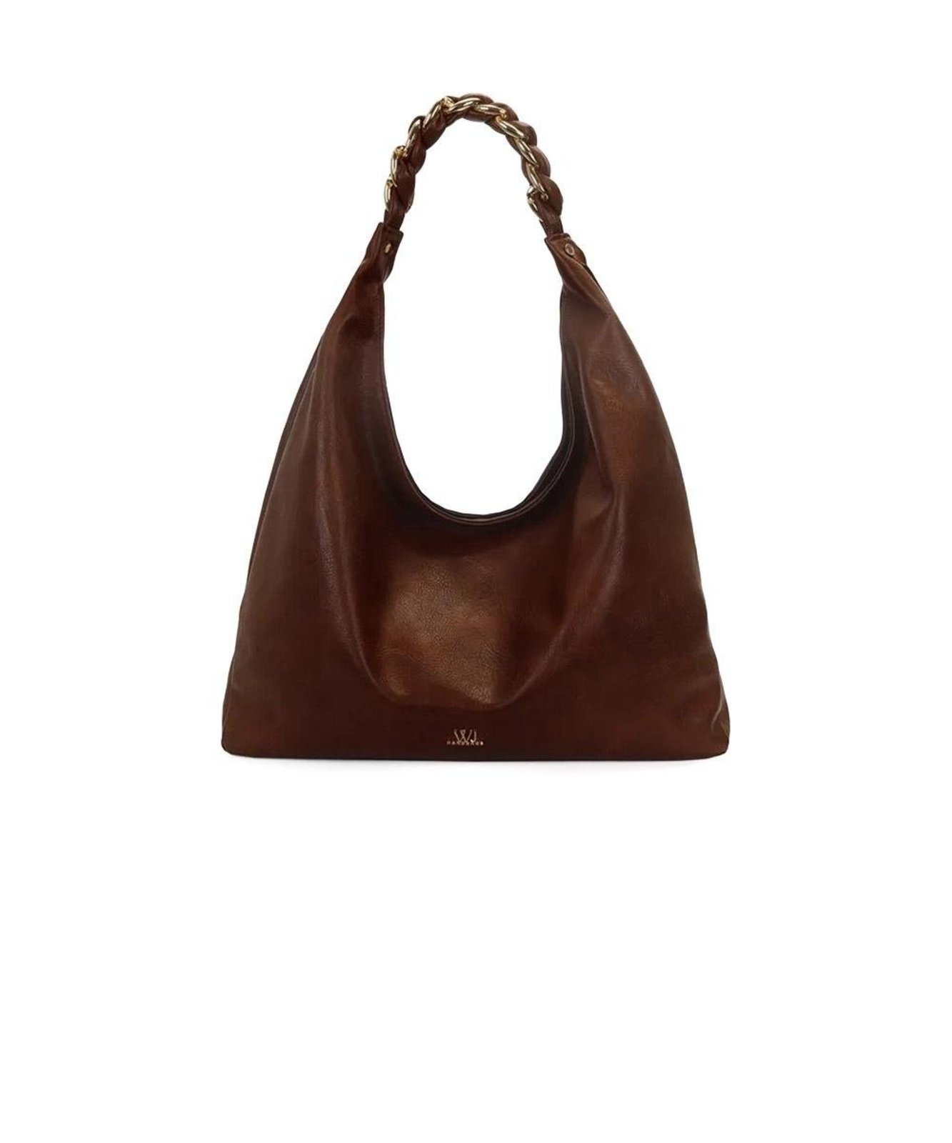 Bolsa Hobo Wj Grande Corrente Marrom Incolor