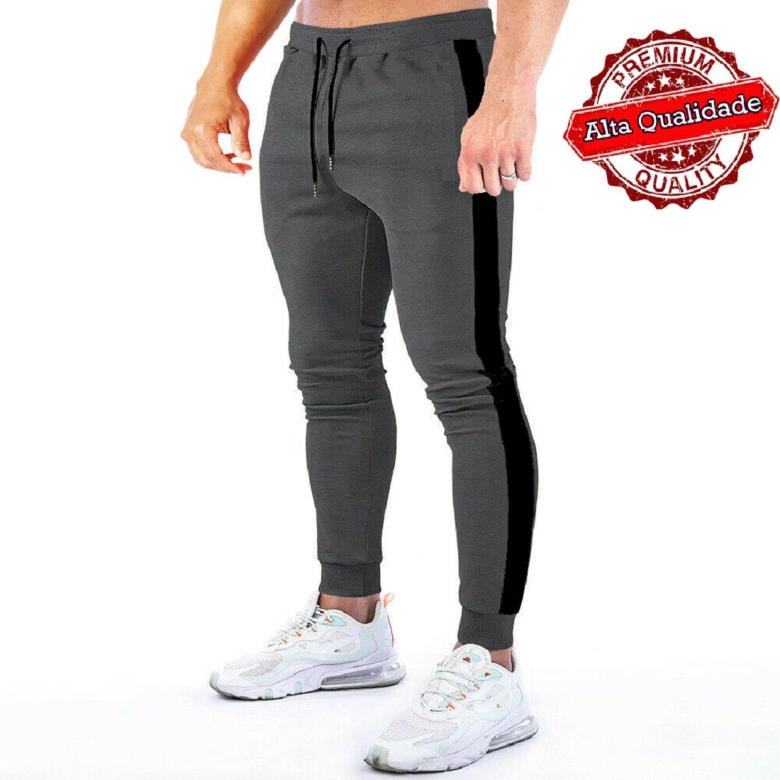 Calça Moletom Masculina Casual ou Academia Esportiva Confortável Skinny Top