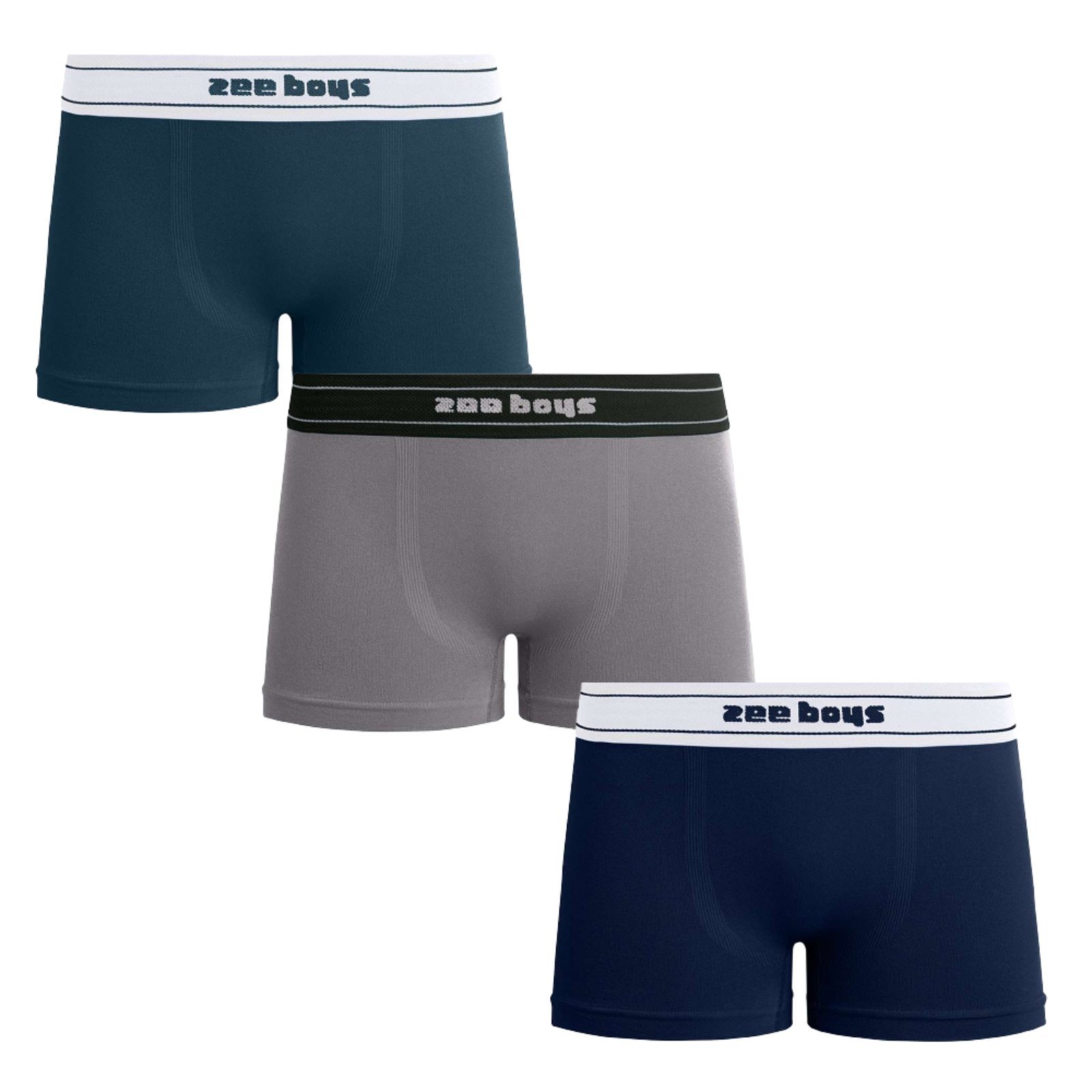 Kit 3 Peças Cueca Boxer Sem Costura