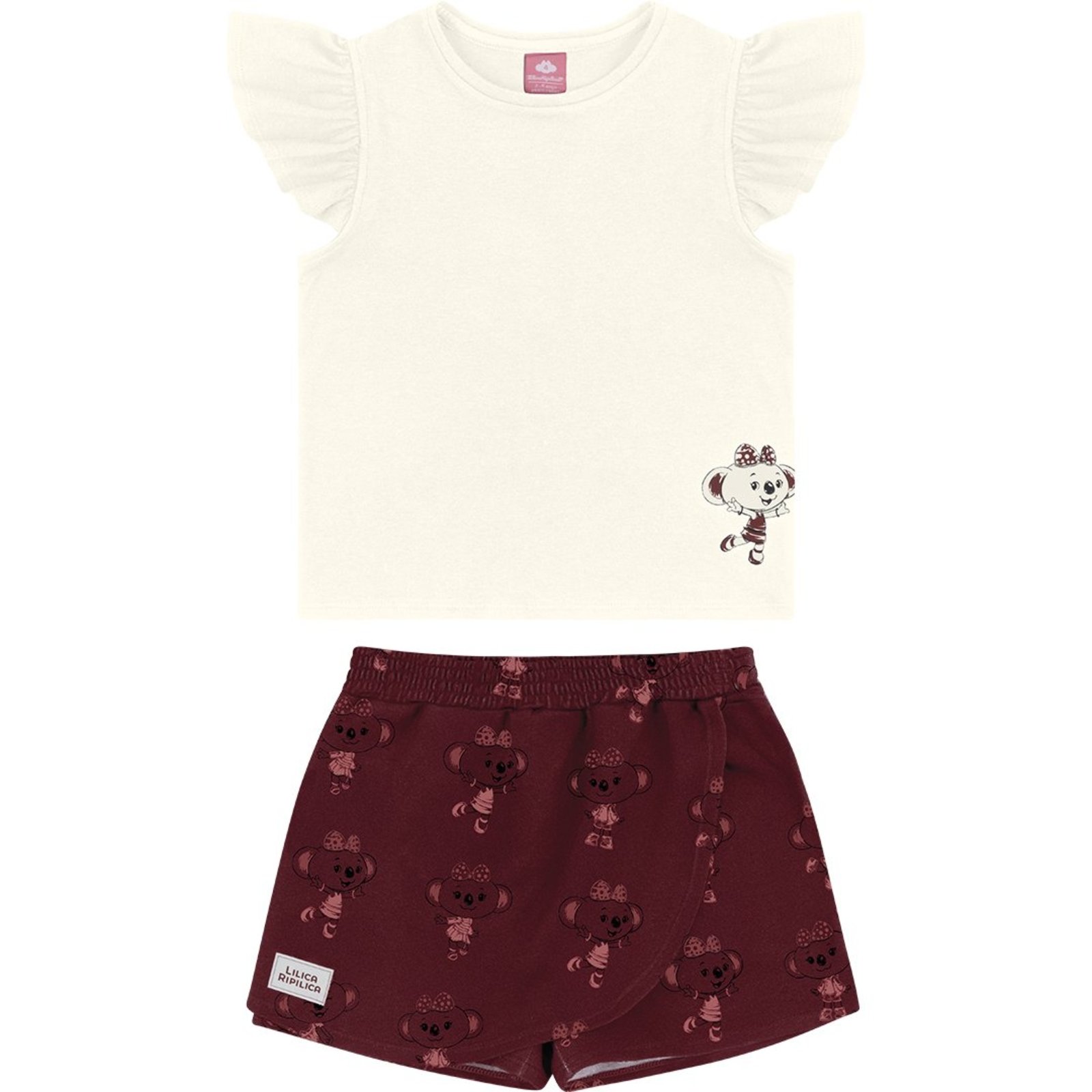 Infantil - Conjunto Curto Estampado Menina Lilica Ripilica