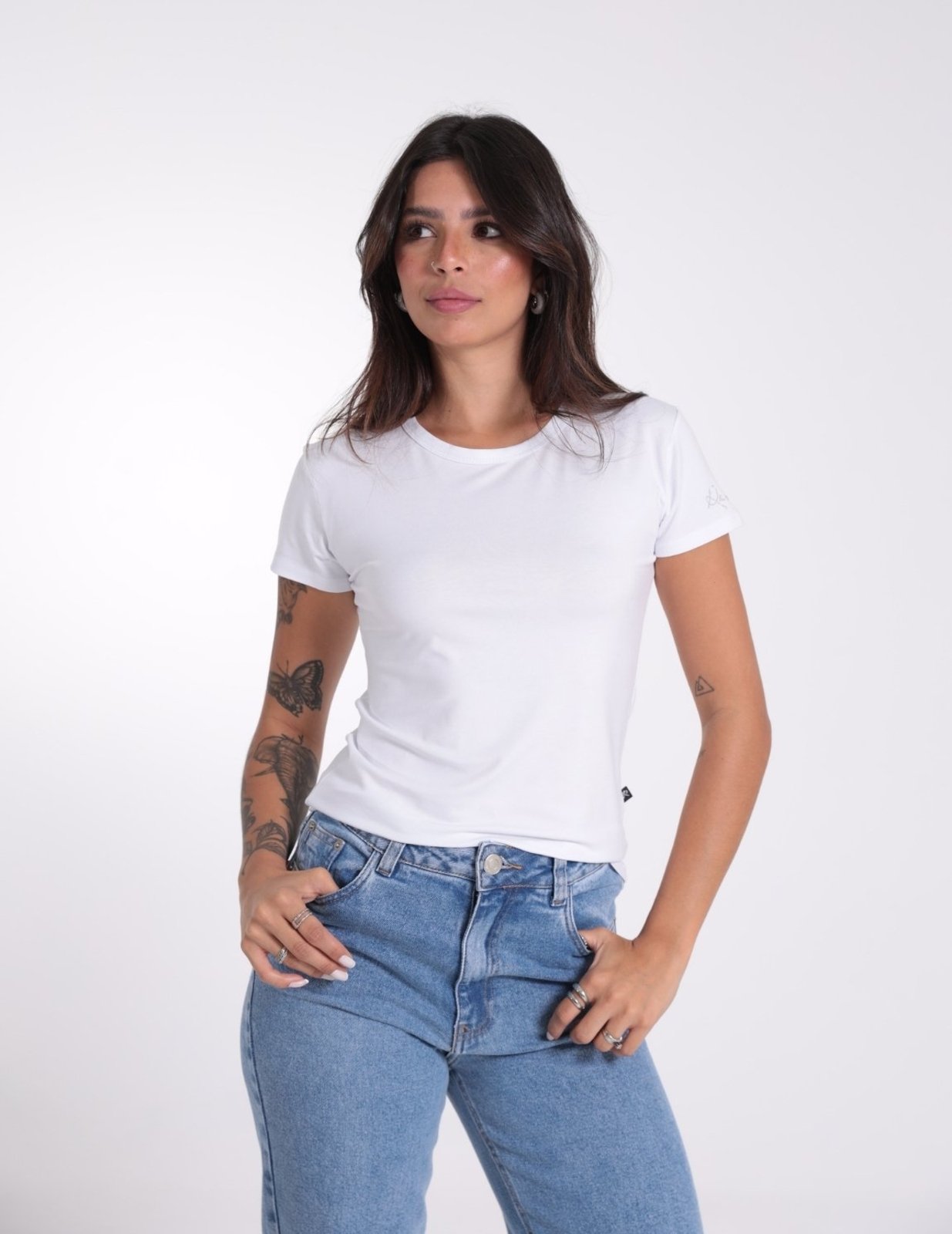 Blusa Baby Look Basica Manga Curta Feminina Revanche Sylfaena