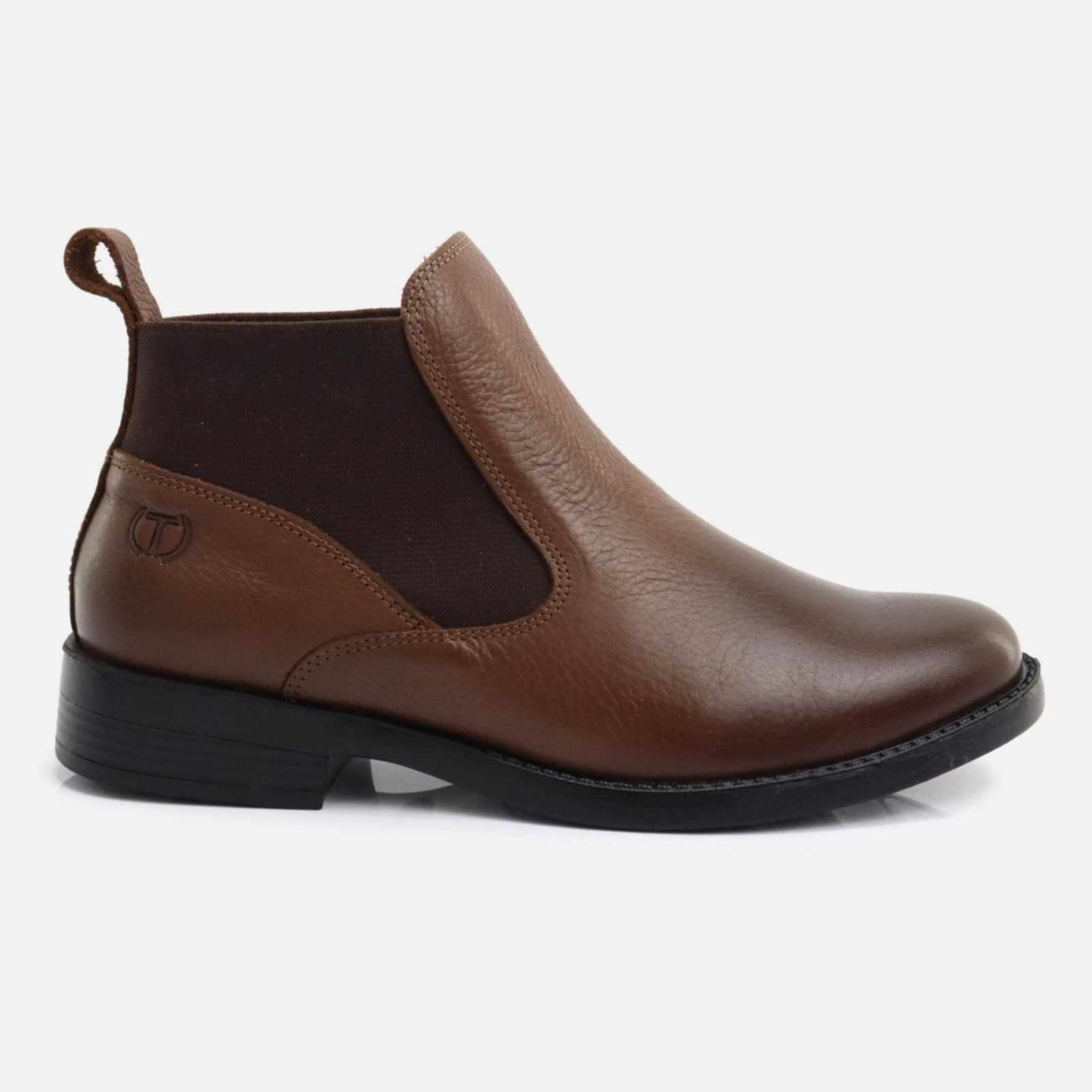 Bota Botina Feminina Couro Legitimo Conforto Qualidade Palmilha em PU E Solado Antiderrapante Wisky