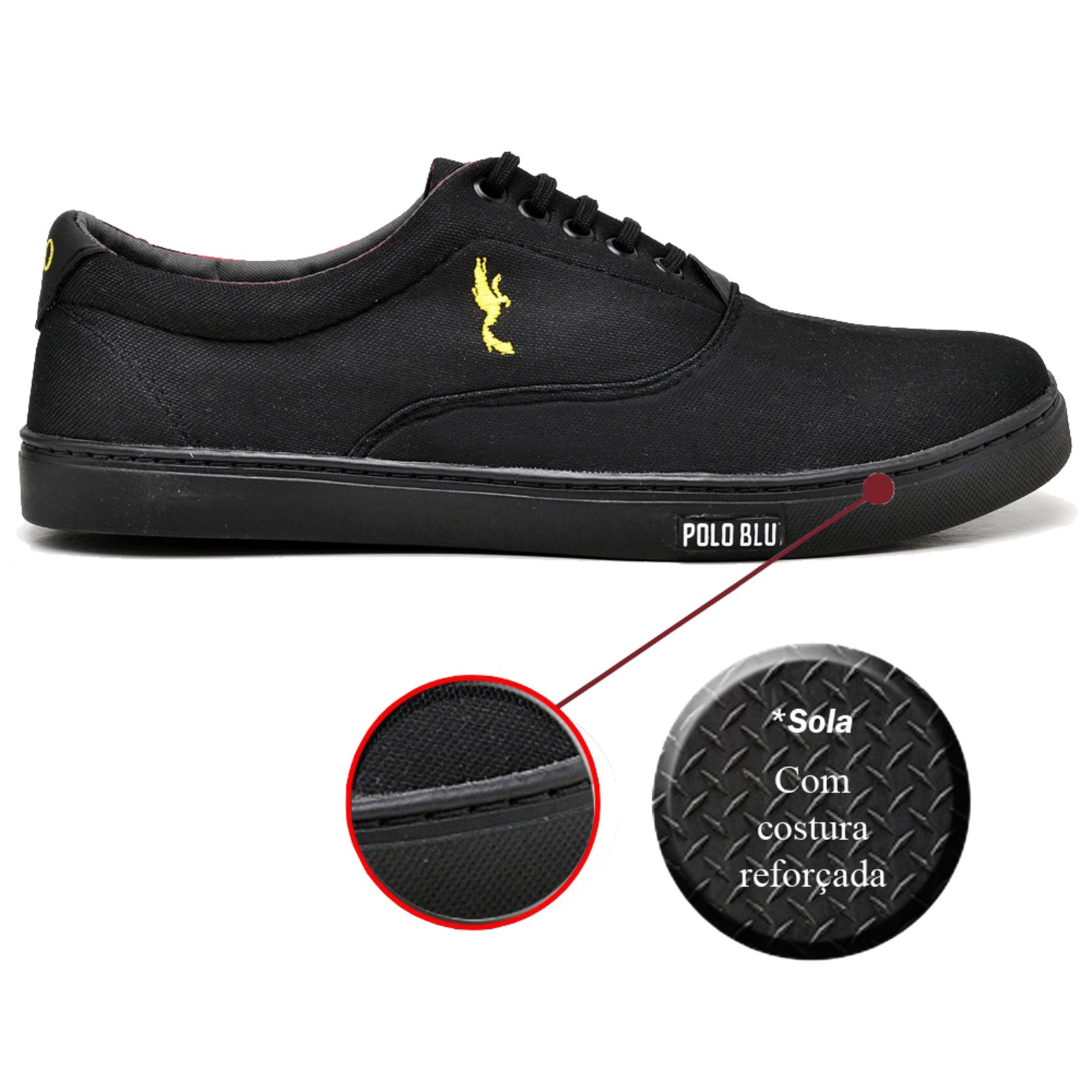 Sapatênis Masculino Esportivo 7750 Preto