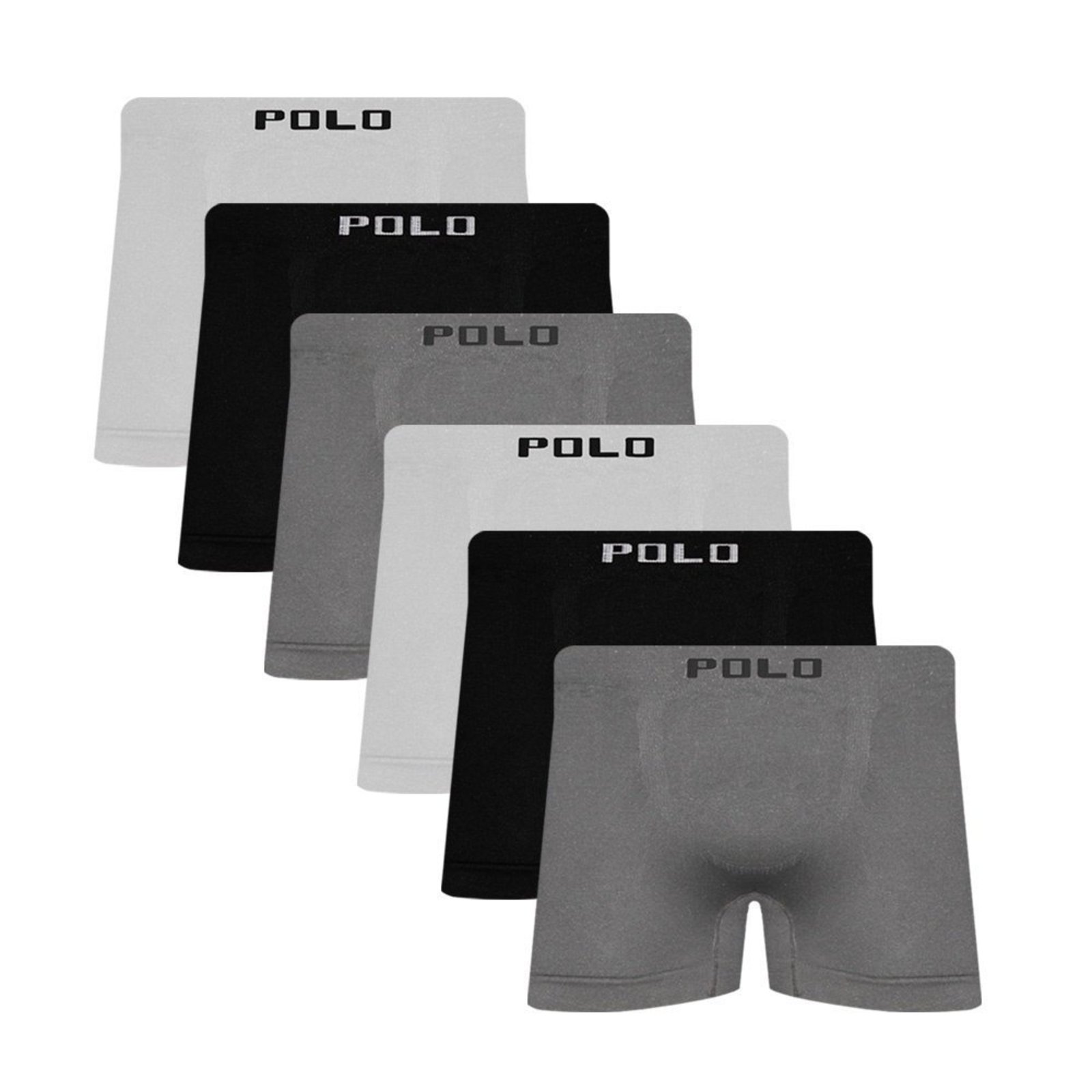 Kit 6 Cuecas Boxer Polo Star Microfibra Sortida