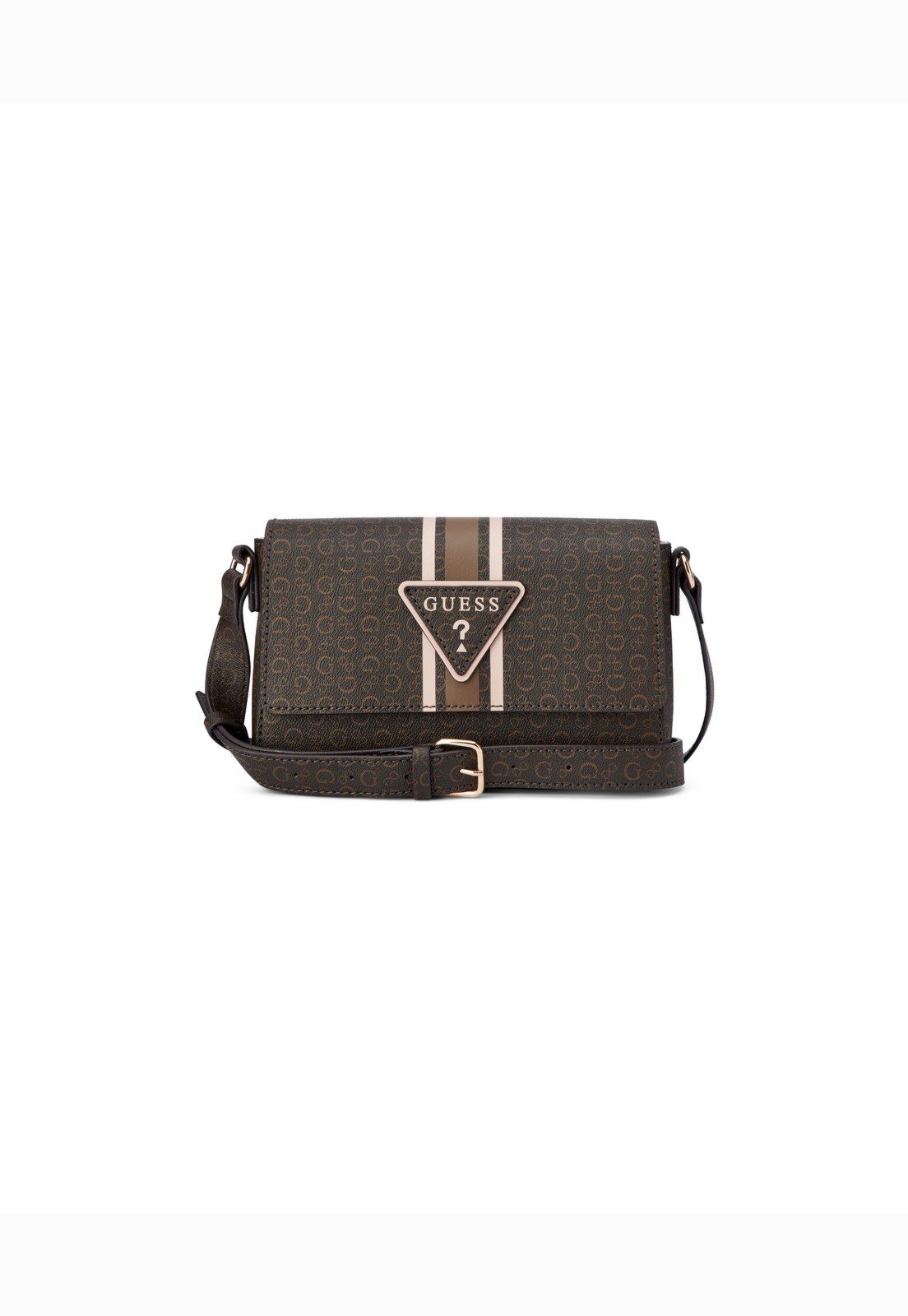 Bolsa Guess Tabitha Tiracolo Marrom Escuro