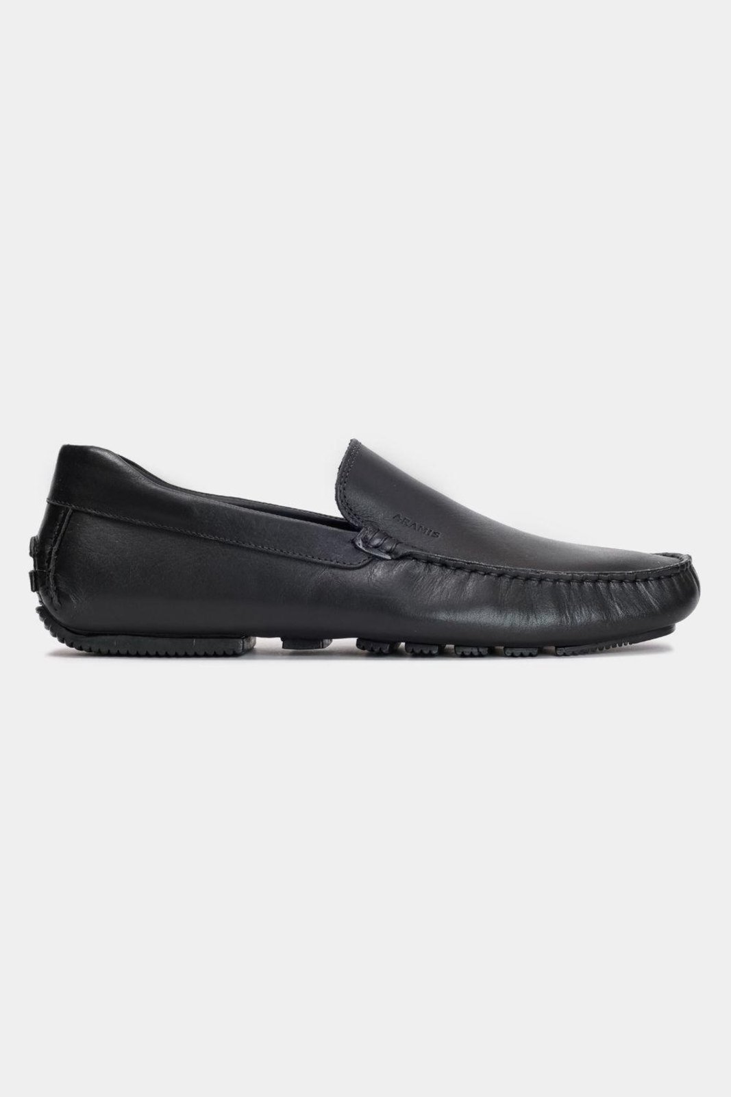 Drive Aramis de Couro Liso Preto
