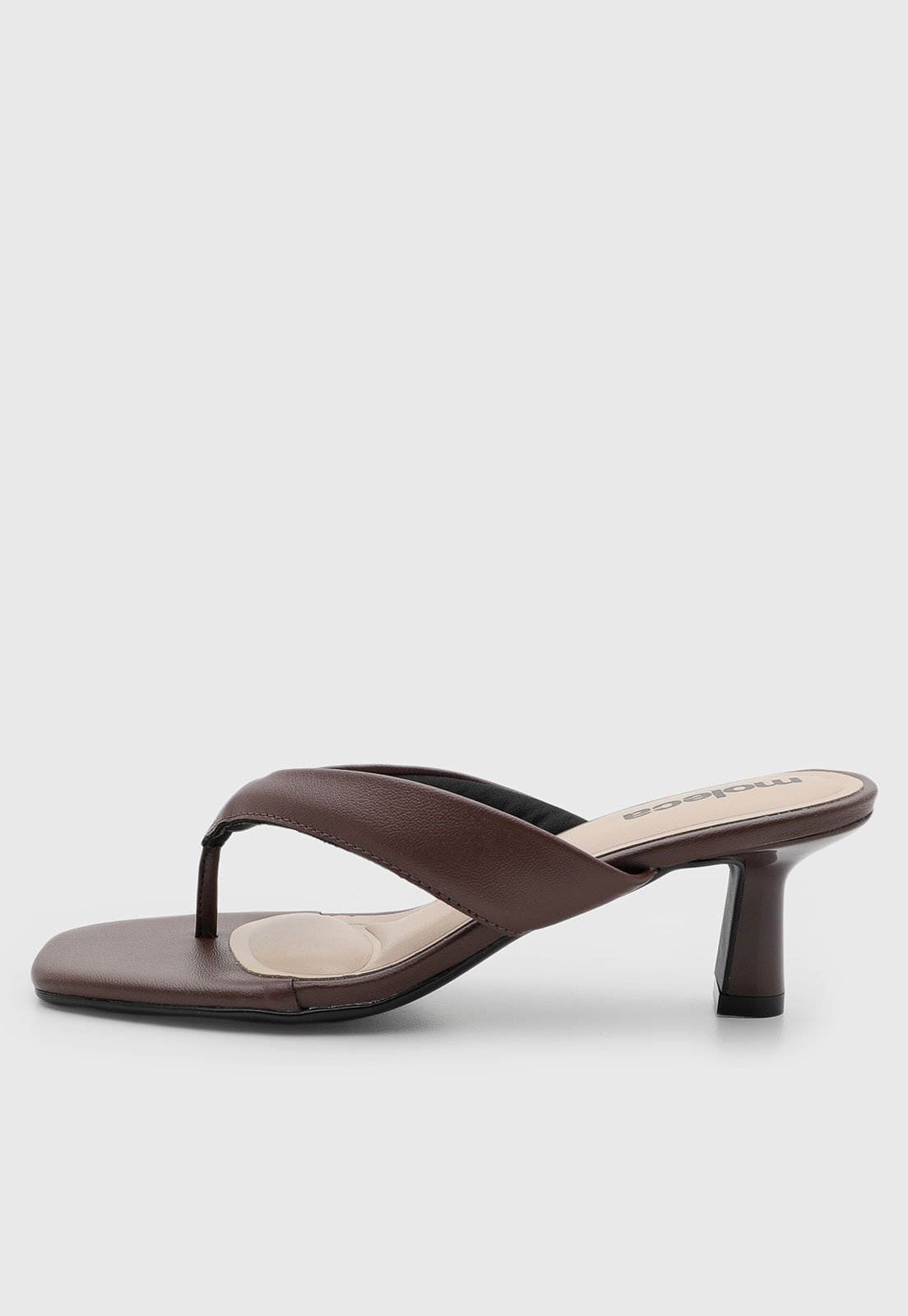 Sandália Feminina Moleca Tiras Cruzadas Marrom