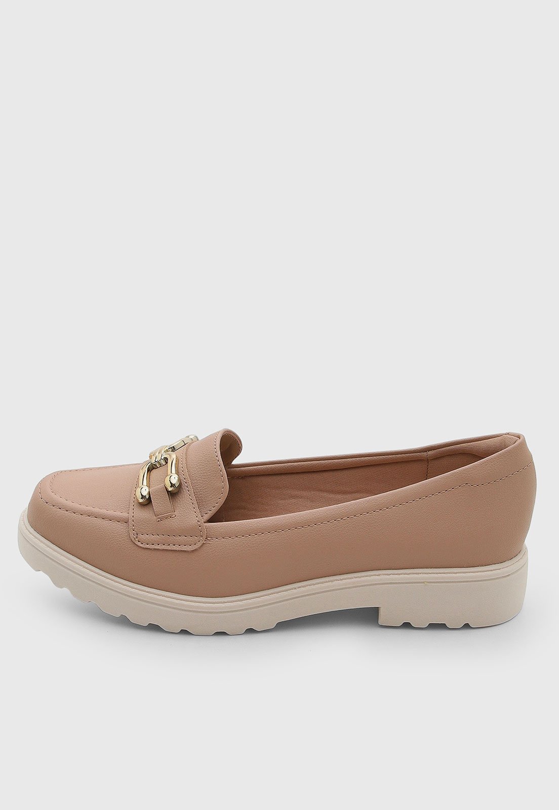 Mocassim Feminino Modare Detalhe Corrente Nude