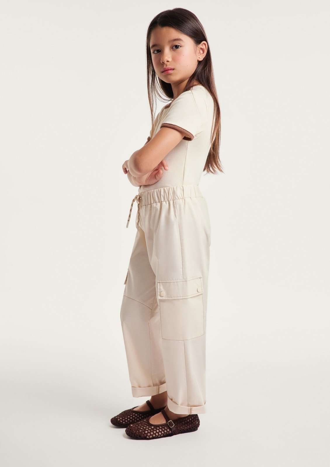 Infantil - Calça Menina Cargo Empapelada Hering