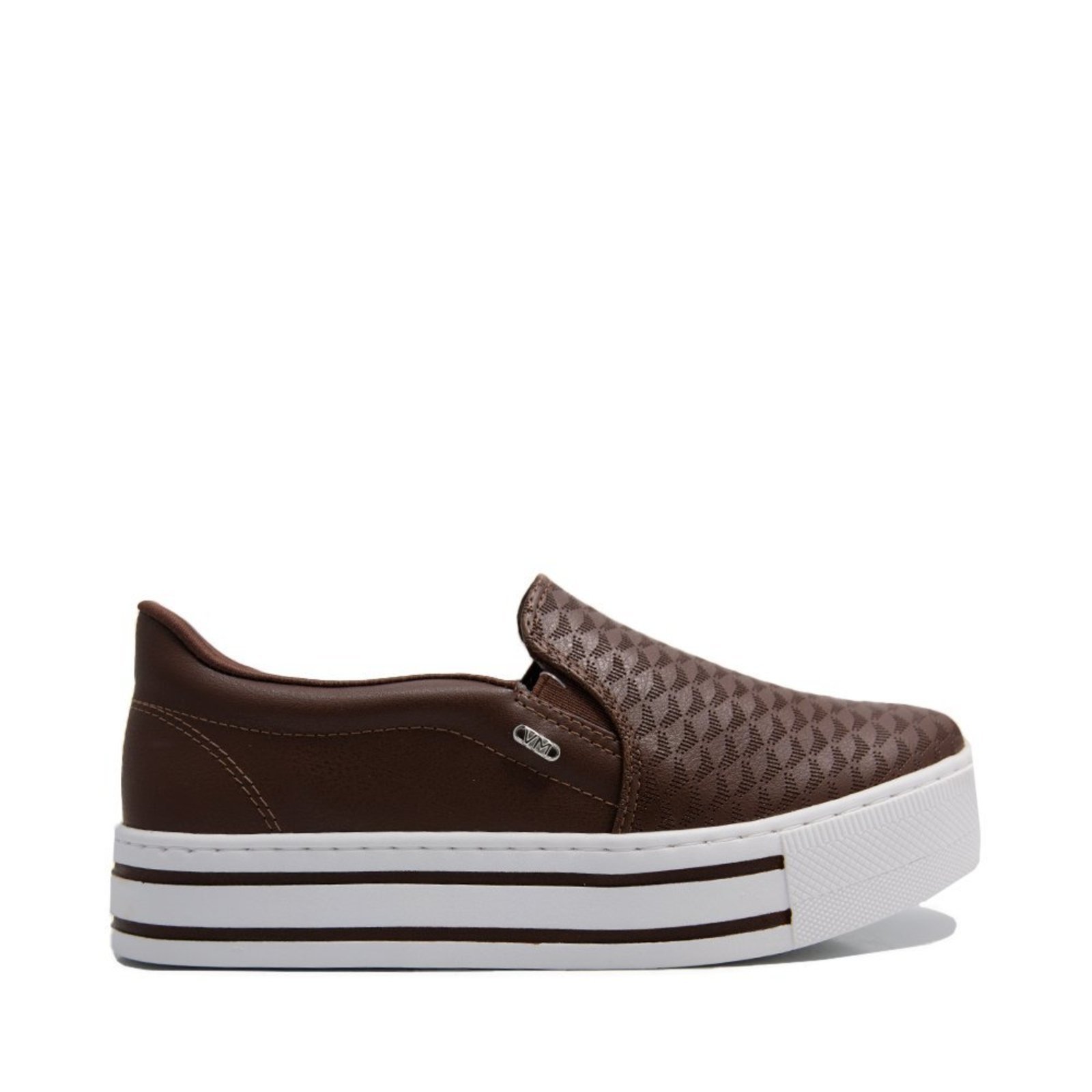 Tenis Via Marte Slip On Solado Branco Via Marte Marrom