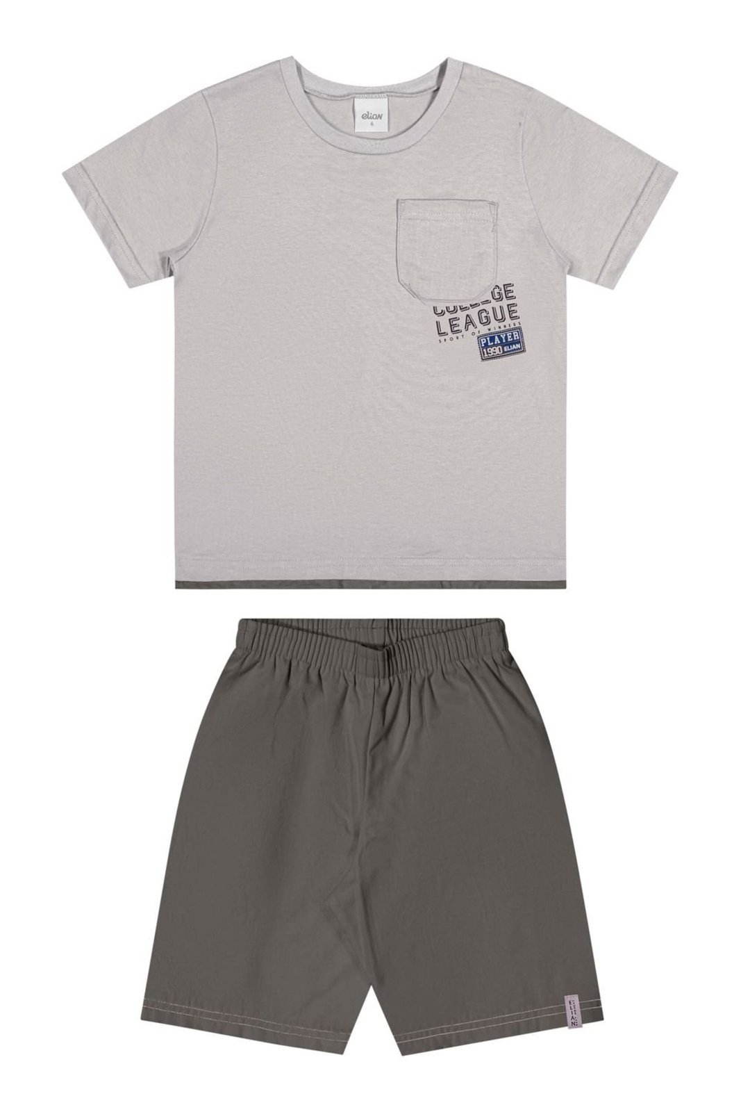 Infantil – Conjunto Menino Sport Chic Elian Cinza