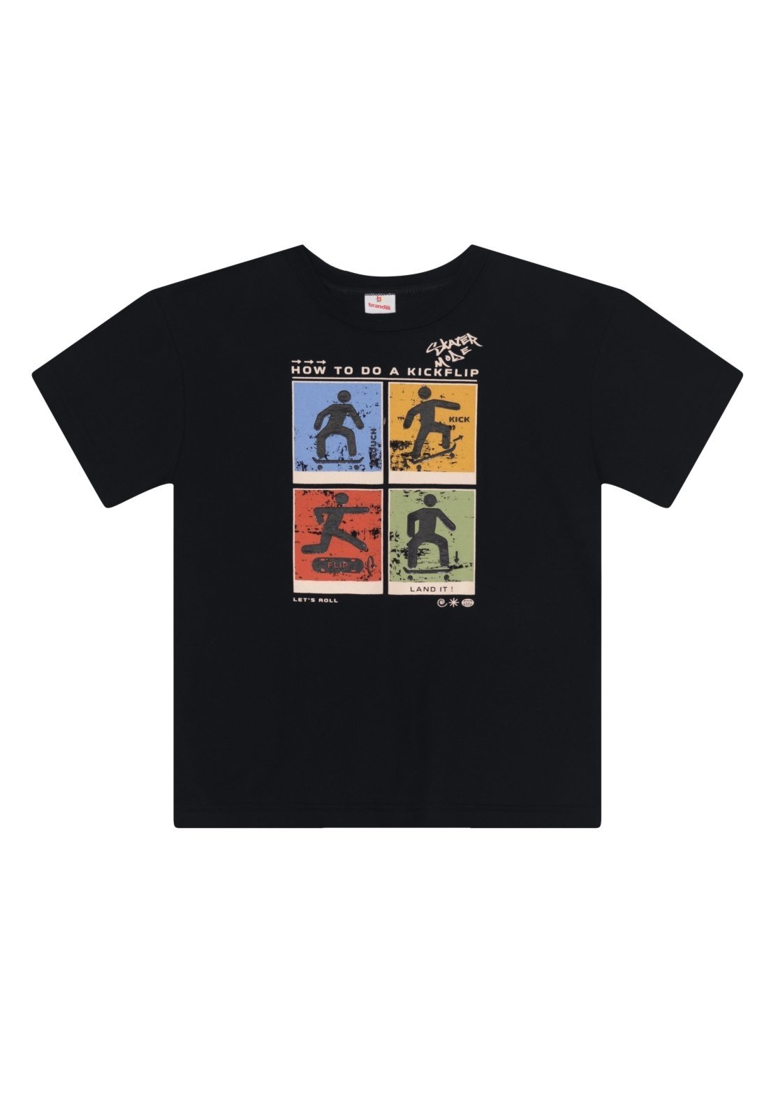 Vista 3 Infantil - Conjunto menino em moletinho de skate Brandili azul Brandili azul