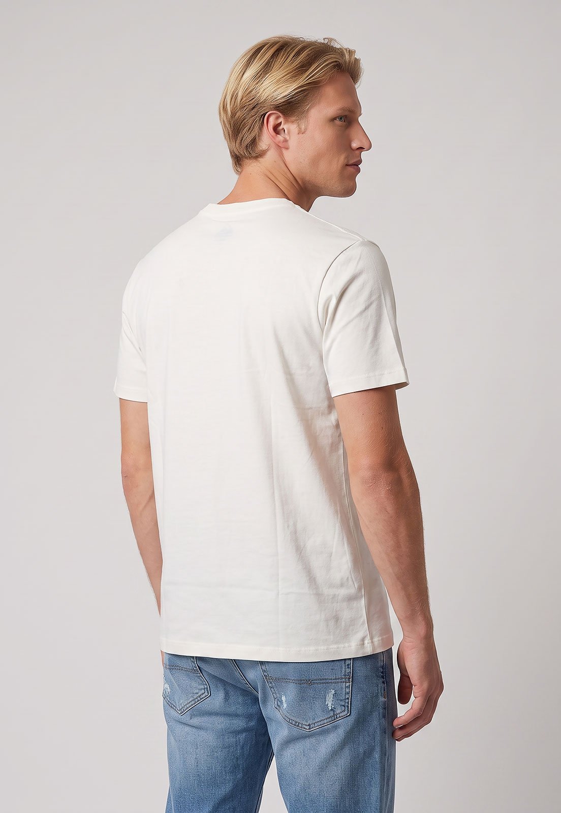 Camiseta Masculina Quiksilver Banner Off-White