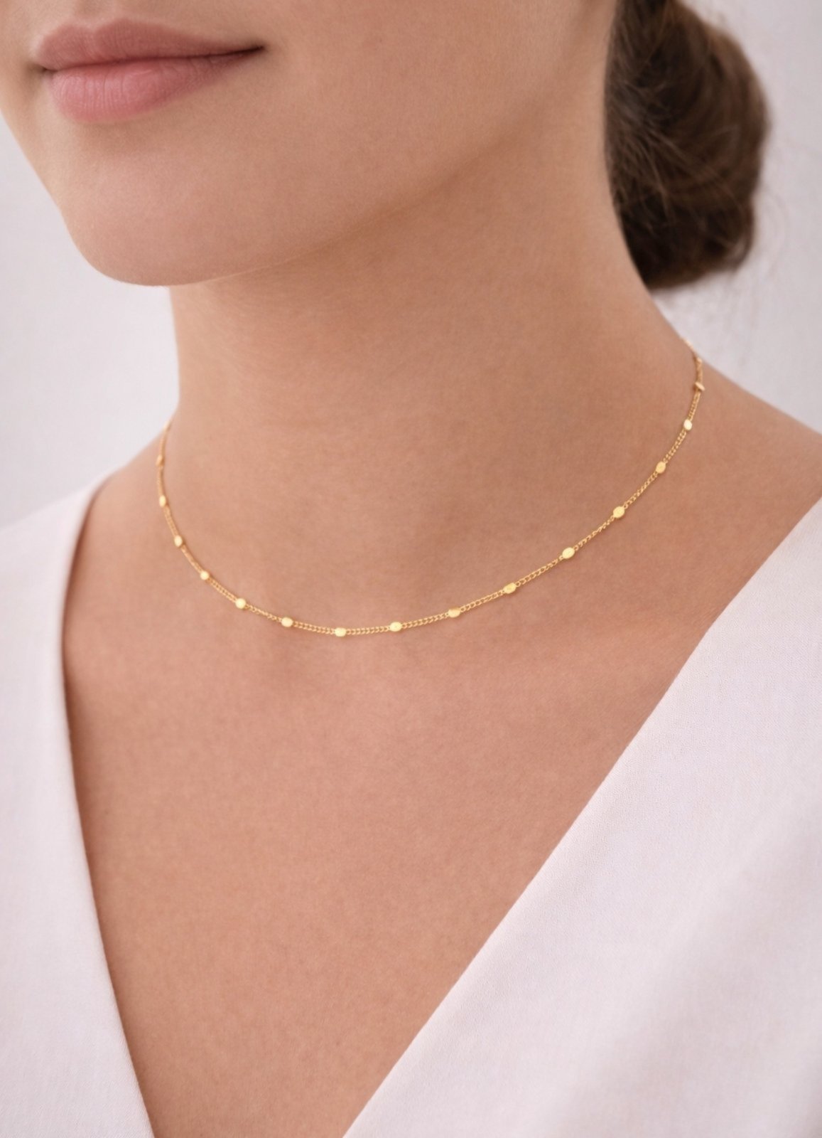 Vista 3 Choker Mini Medalhas Lisas Banhada a Ouro 18k Alexandra Michelassi Semijoias prata Alexandra Michelassi Semijoias prata