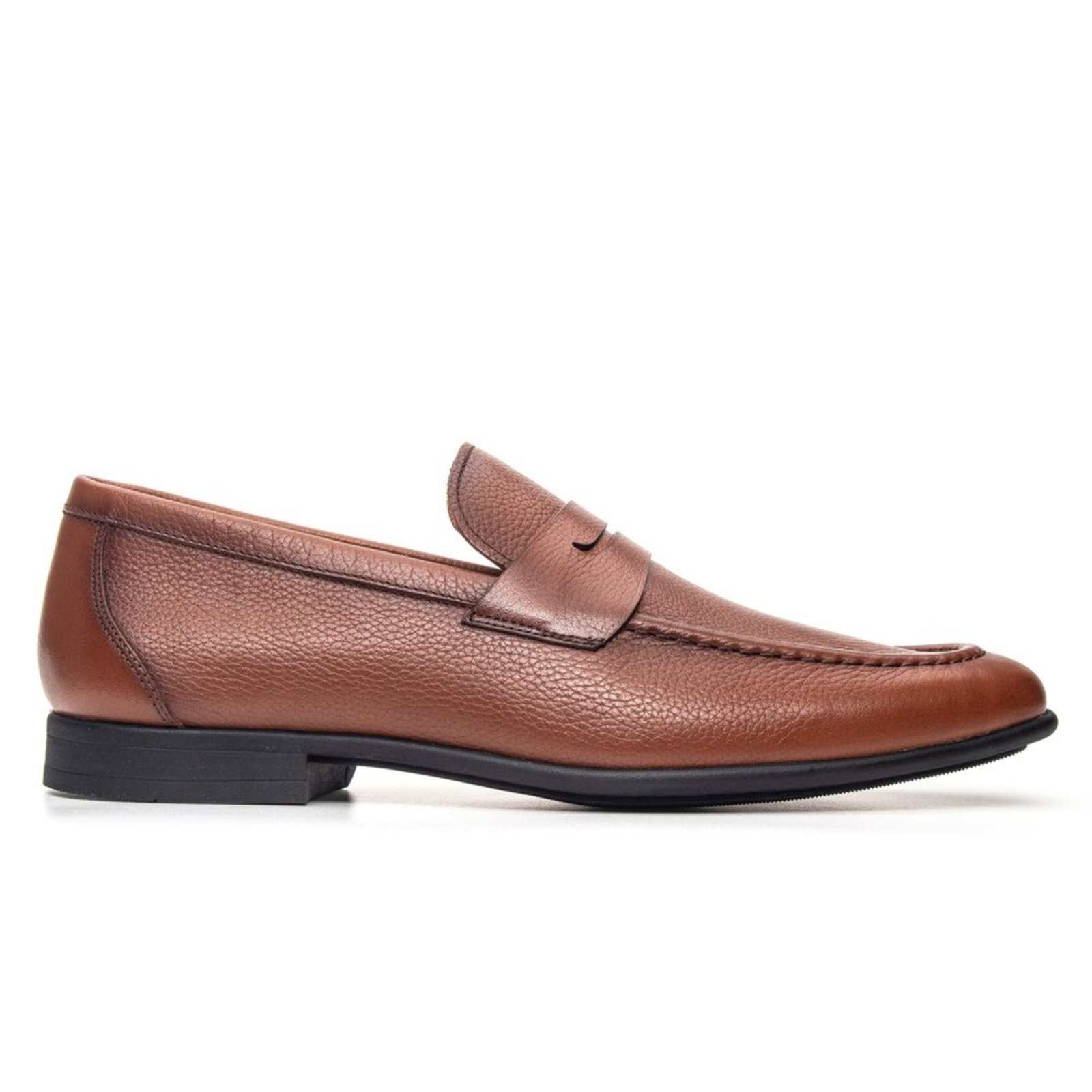 Mocassim Modena Jacometti Couro Tan Solado de Borracha