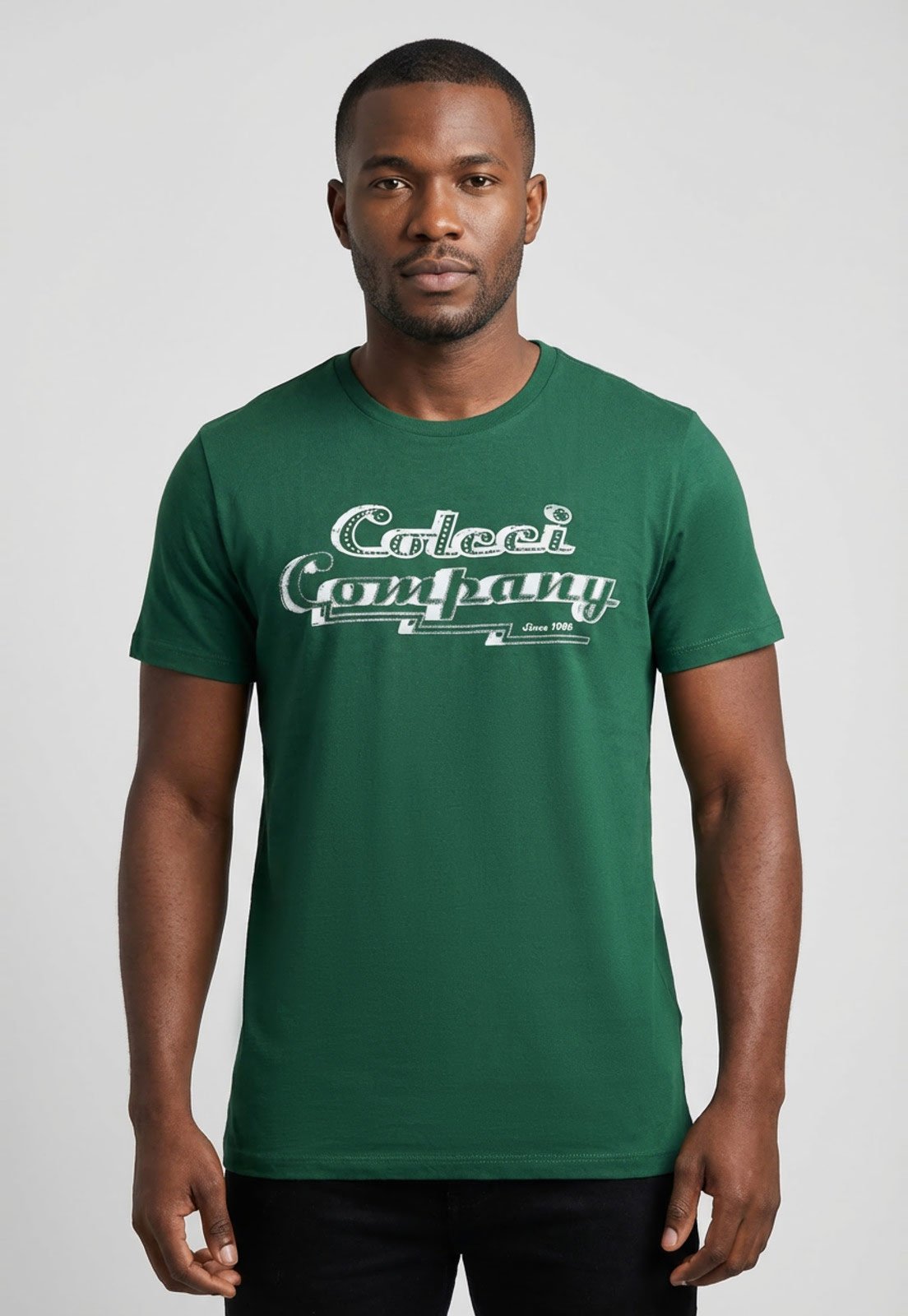 Camiseta Masculina Colcci Logo Verde