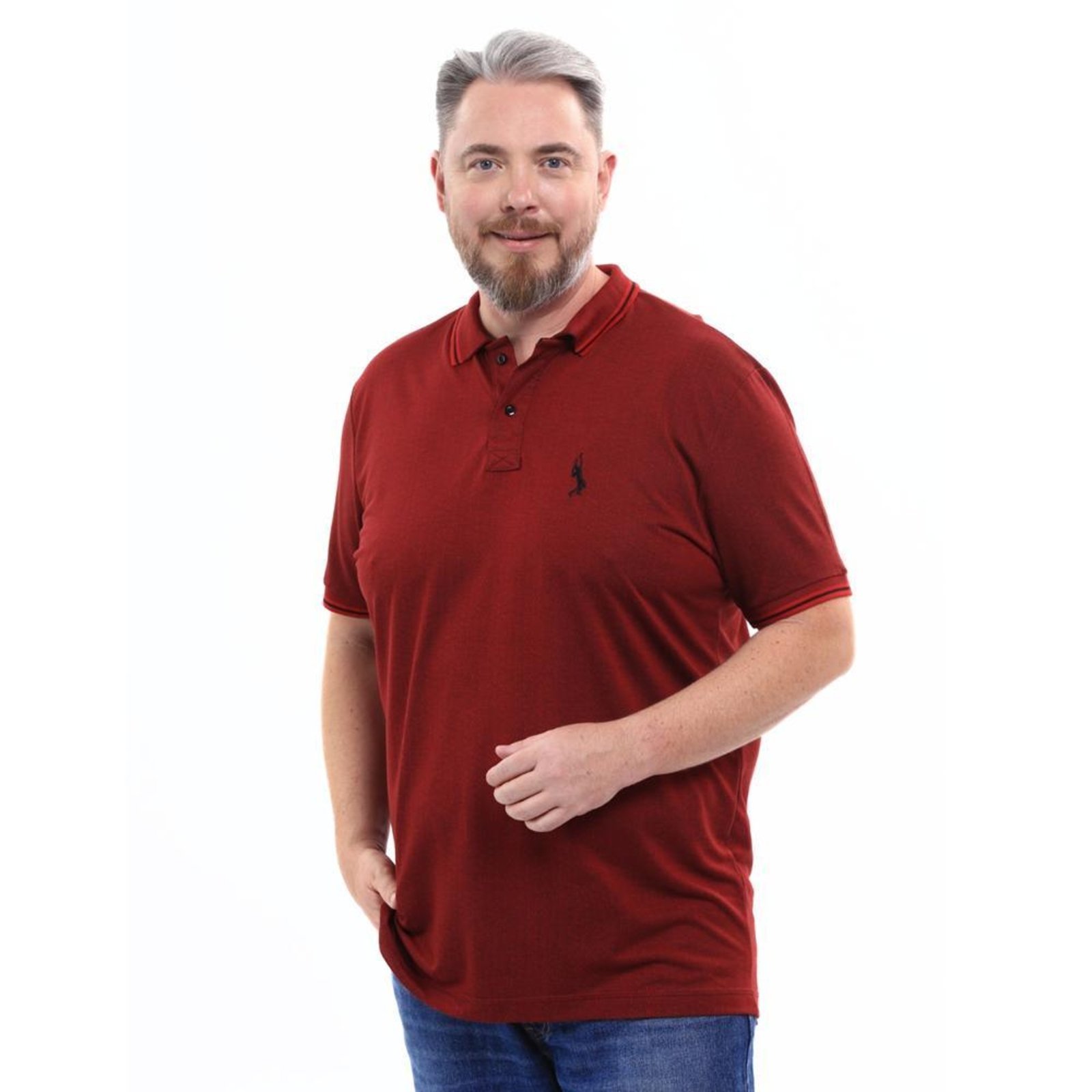 Camisa Polo Plus Masculina Piquet Conforto
