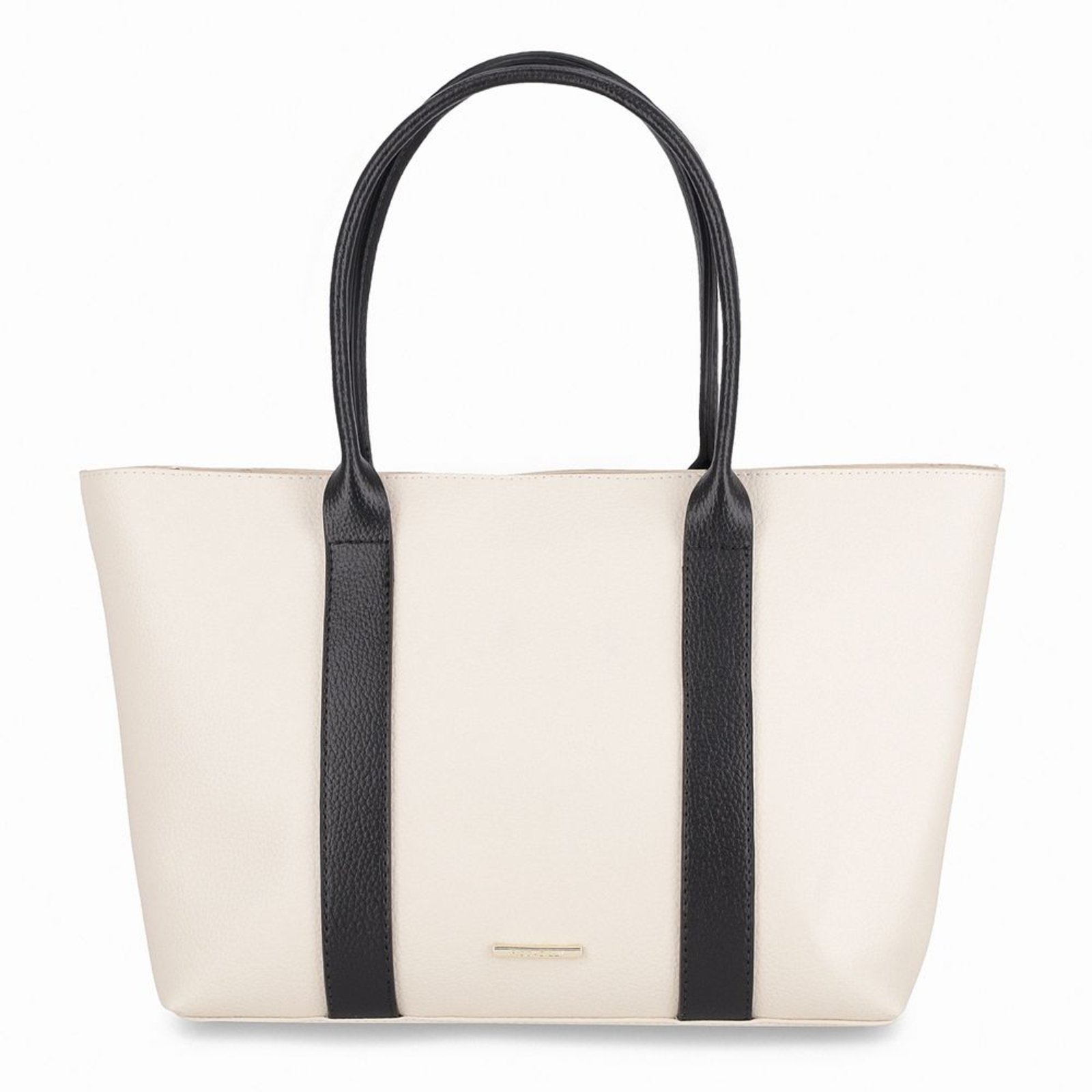 Bolsa Melissa Tote Grande Off White com Preto