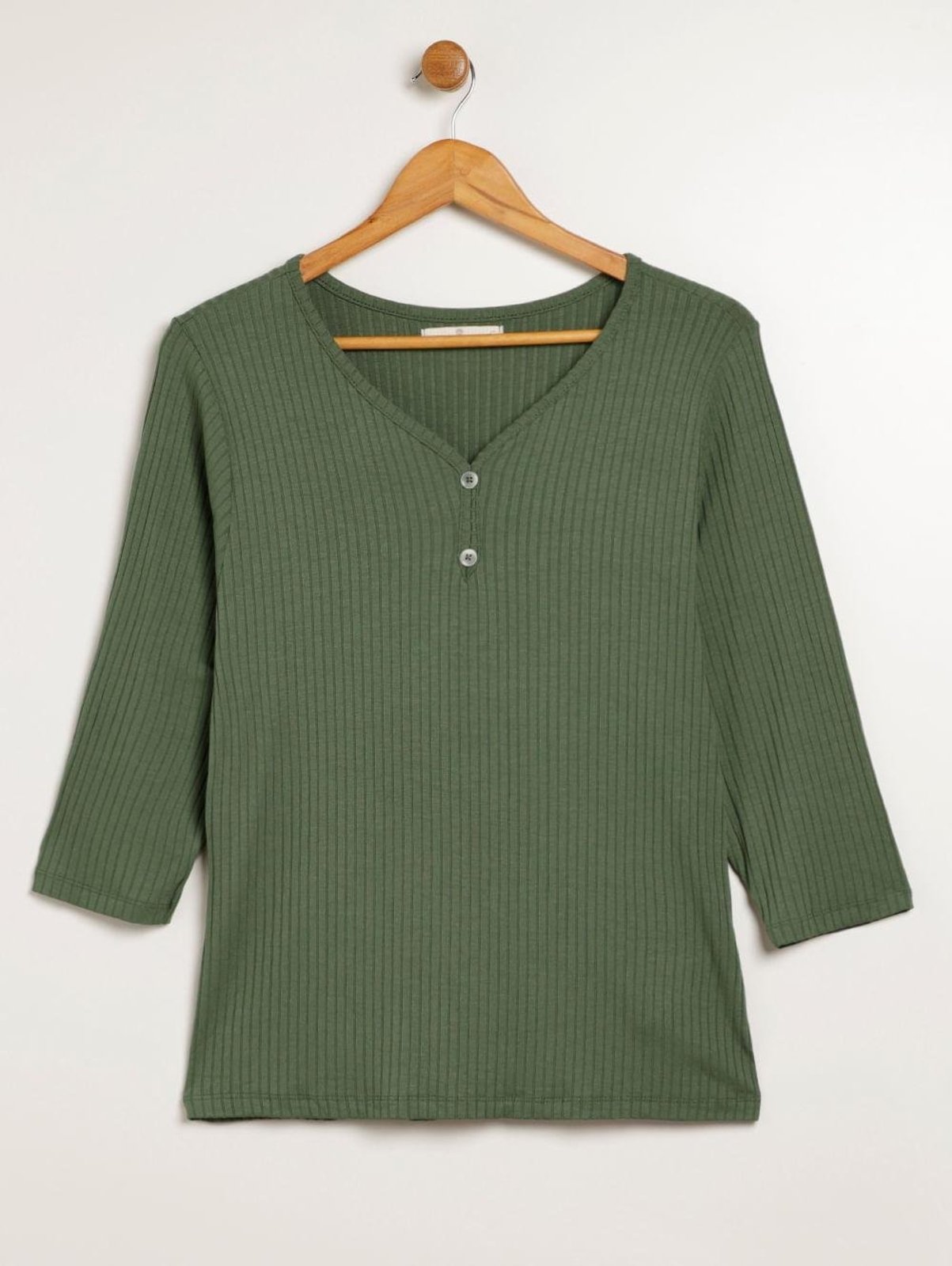 Blusa Manga 3/4 Plus Size Autentique Feminina VERDE