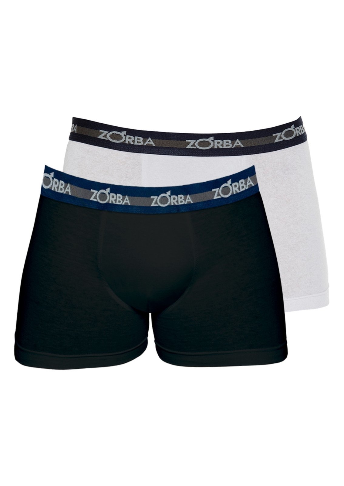 Kit com 2 Cuecas Boxer Zorba 702 Colorido Branco