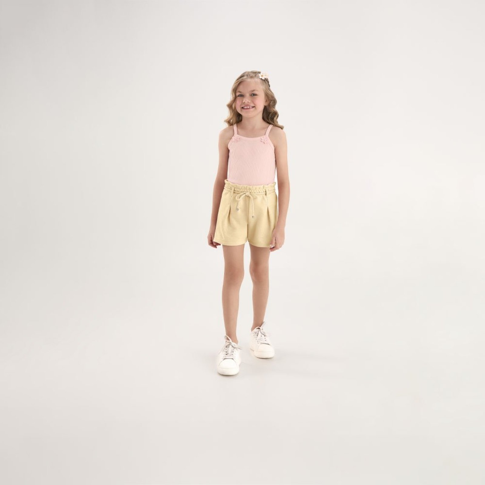 Infantil - Short Marrom Pulla Bulla Menina - 53809-1343