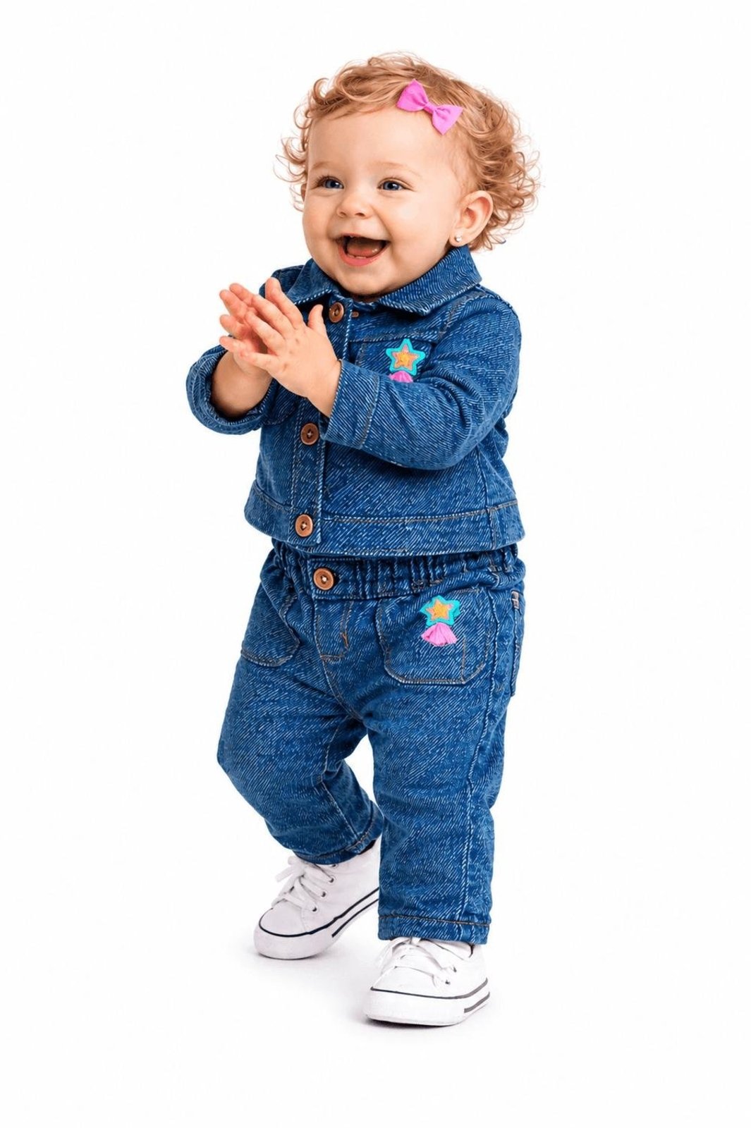 Infantil - Calça Menina Castelo das Índias Alphabeto Azul