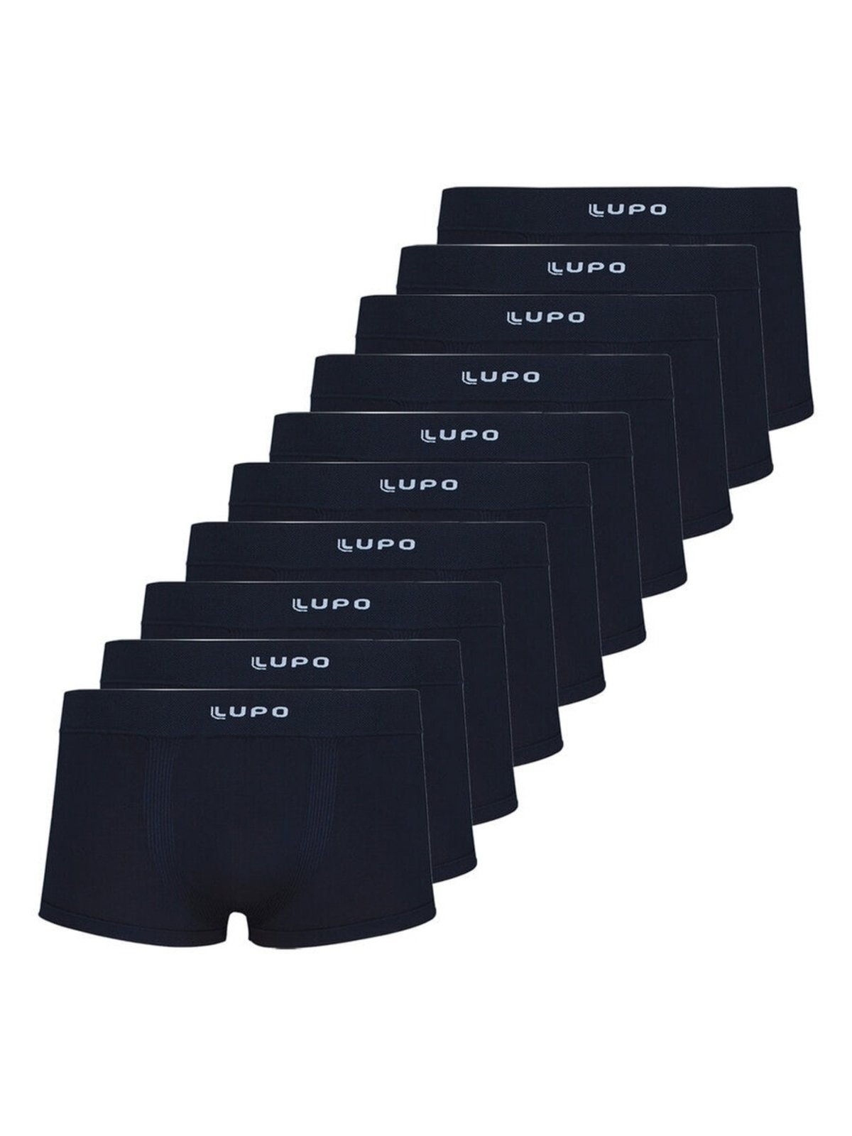 Kit com 10 Cuecas Sunga Lupo 656-001 Preto