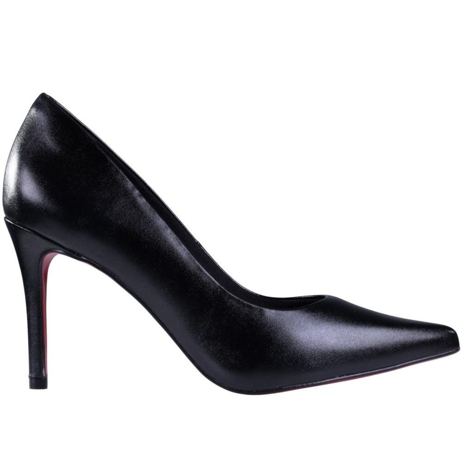 Scarpin Feminino Solado Vermelho Zariff 5209.11098 Preto Incolor