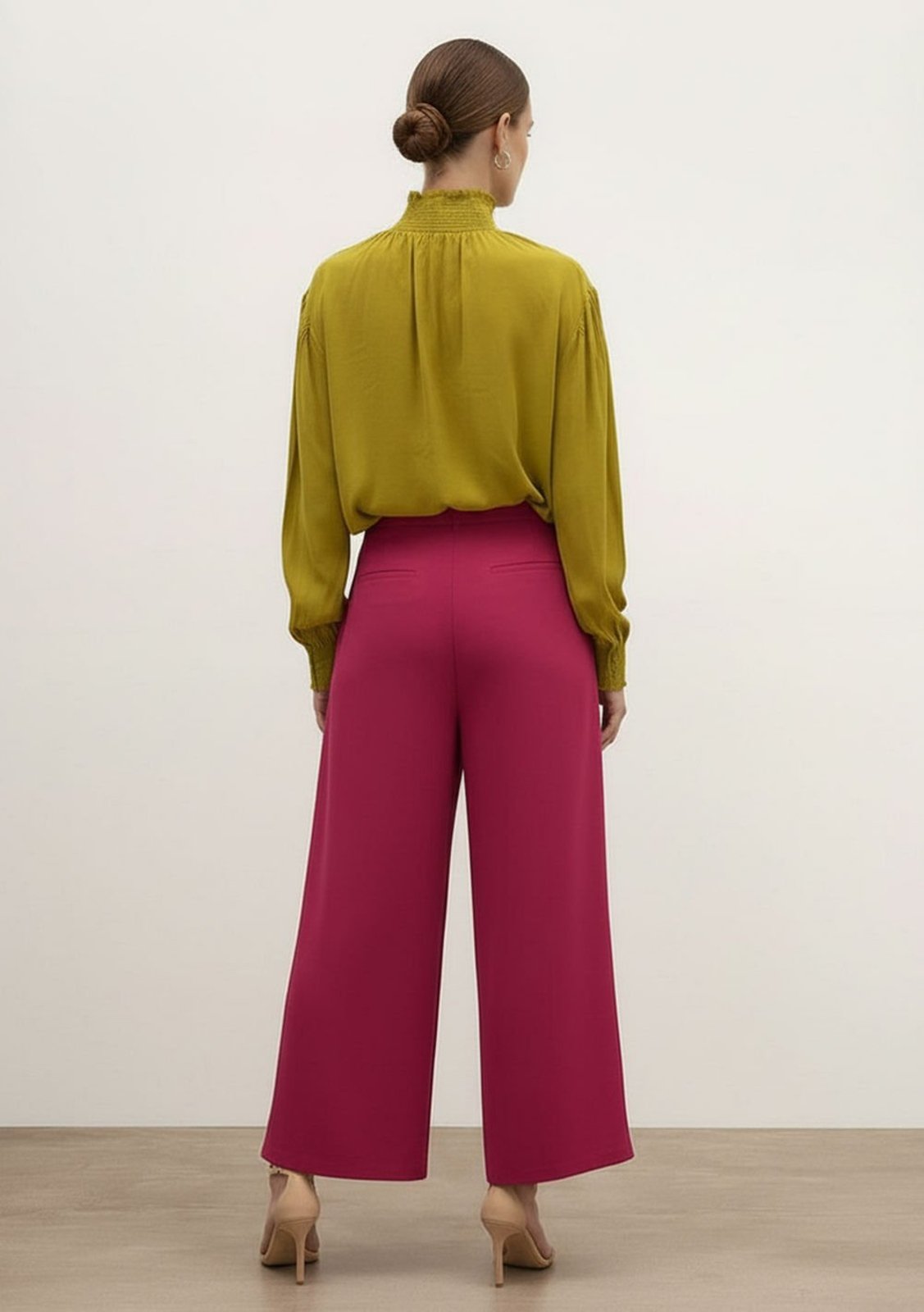 Vista 3 Blusa Iódice Solta Gola Alta Manga Longa Padrão cinza IÓDICE cinza