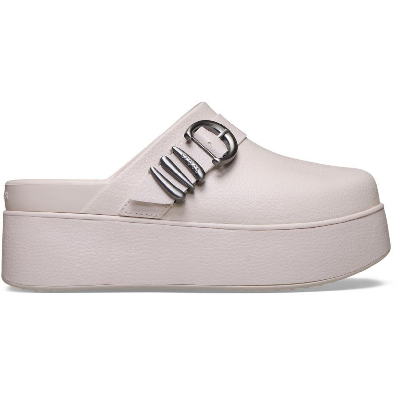 Sandália Crocs Dylan Platform Boho Buckle Clog Cocoa Cream Bege