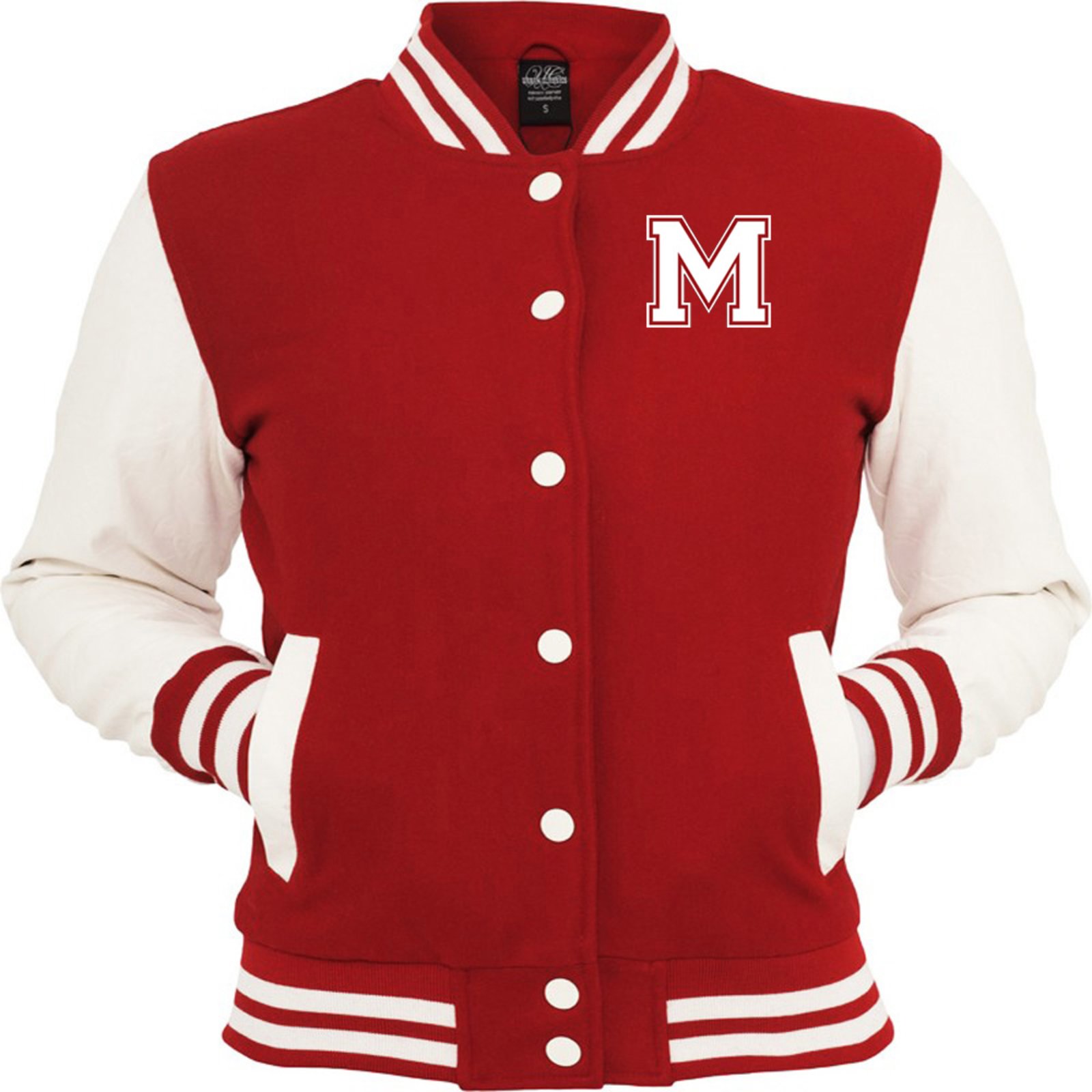 Jaqueta College Americana College4EVER Vermelha Letra M bordada