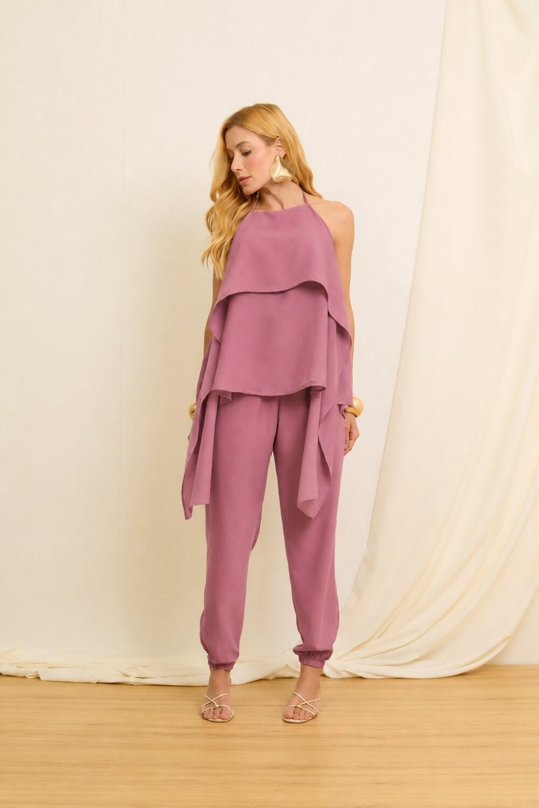 Calça Vanibele Jogger Milan Rosa