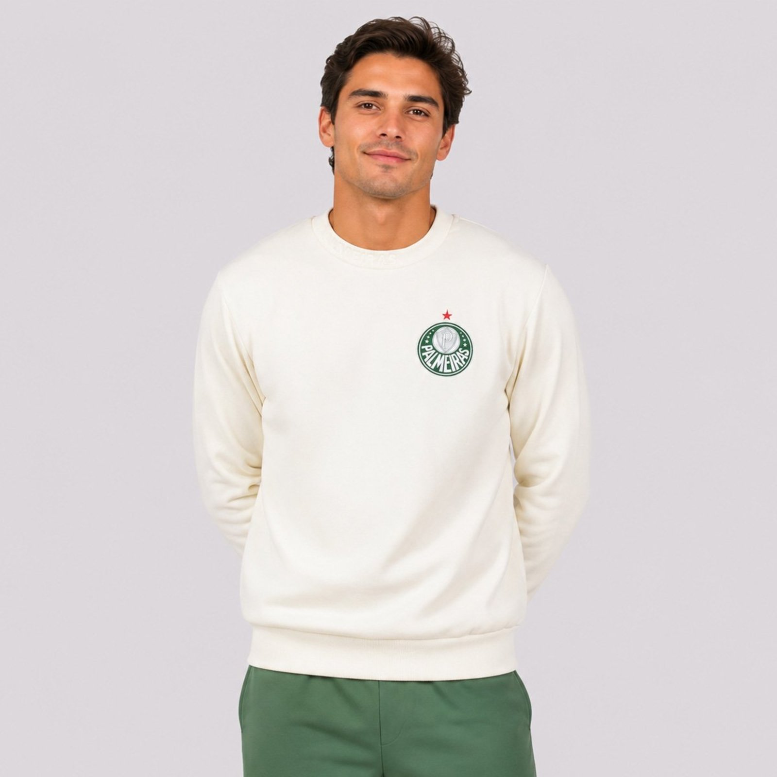 Moletom Palmeiras Embossed Off-White