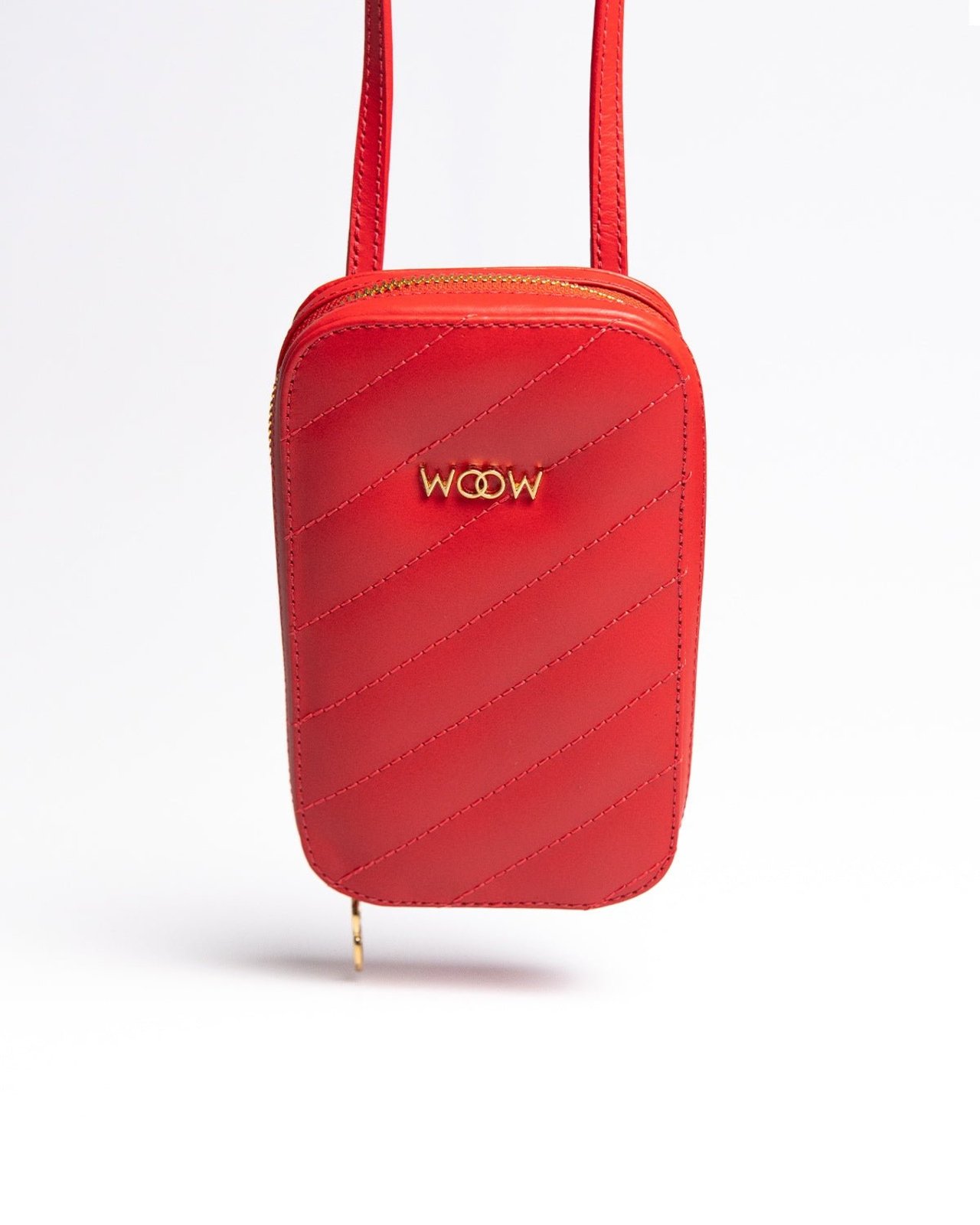 Porta Celular Stella Couro Vermelho