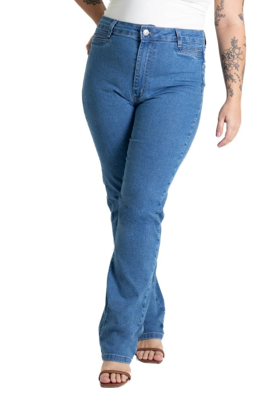 Calça Jeans Sawary Plus Size Reta – 280622 – Azul – Sawary