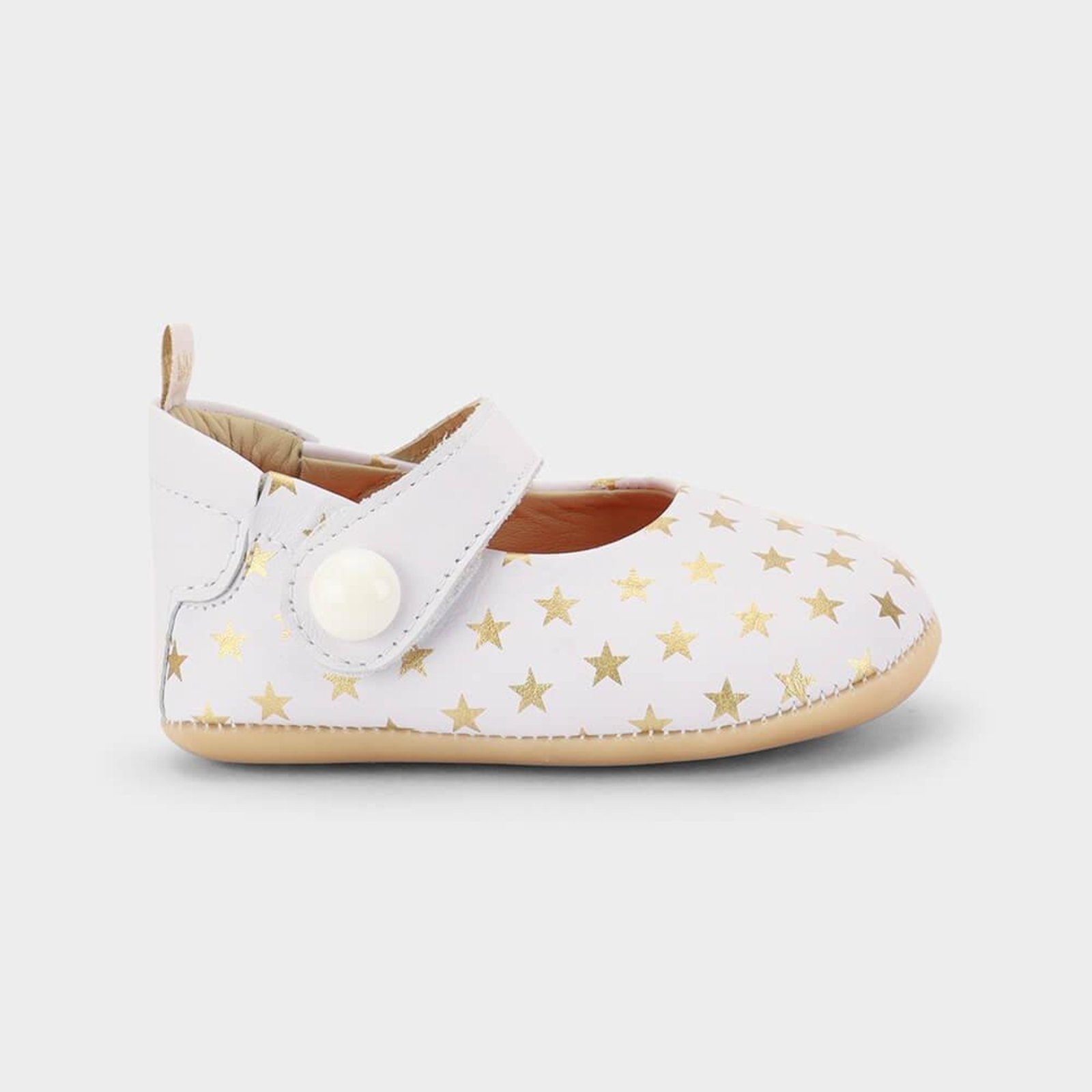 Vista 2 Infantil - Sapatilha Bibi Afeto 2.0 Branca Estrelada Calçados Bibi branco Calçados Bibi branco