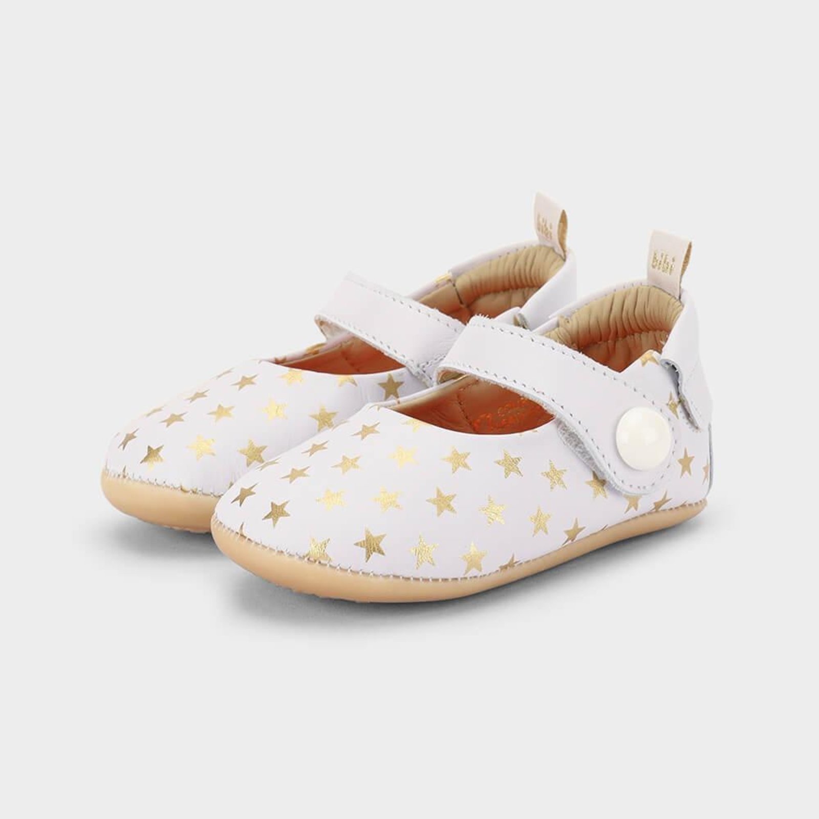 Vista 3 Infantil - Sapatilha Bibi Afeto 2.0 Branca Estrelada Calçados Bibi branco Calçados Bibi branco