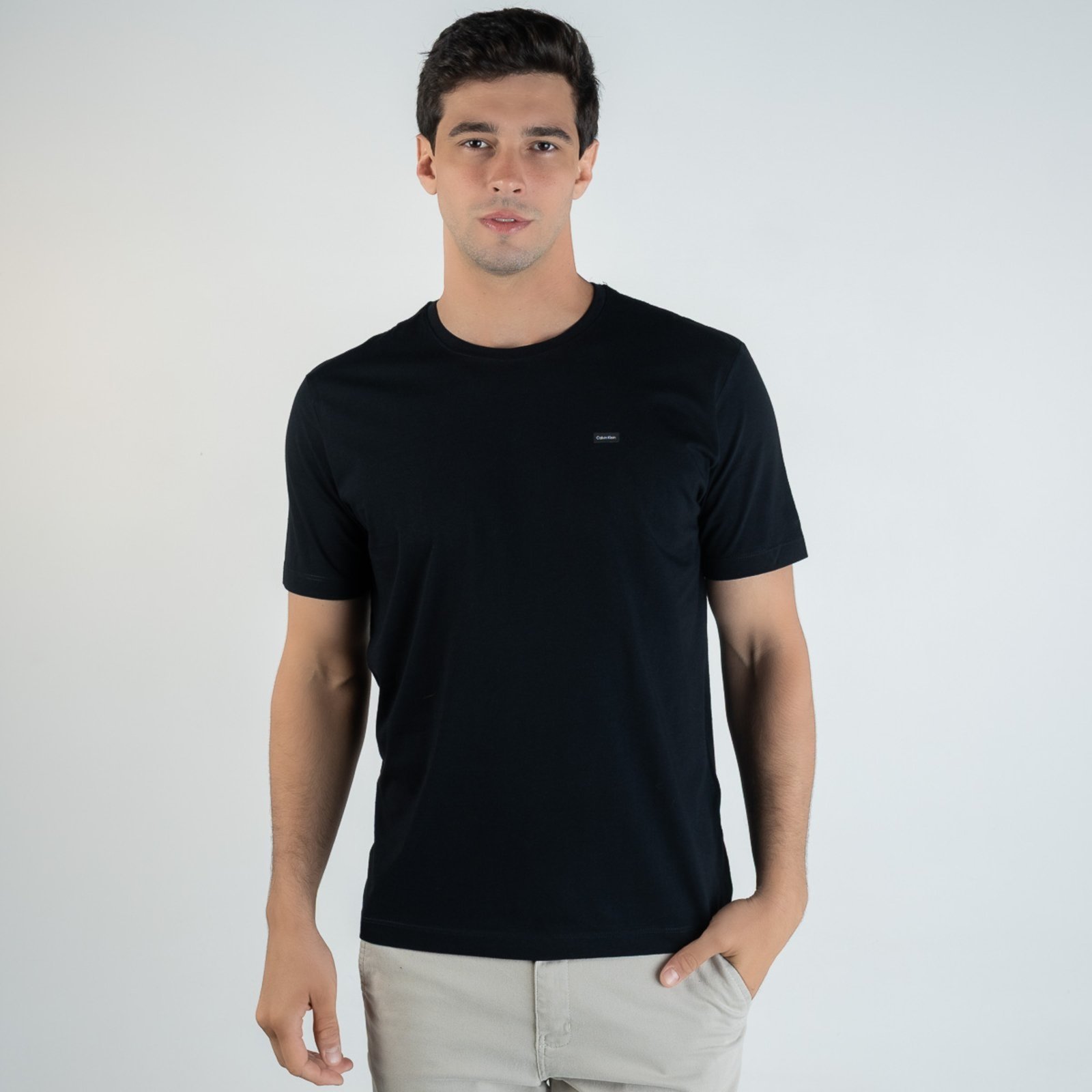 Camiseta Calvin Klein Algodão Egípcio Preta