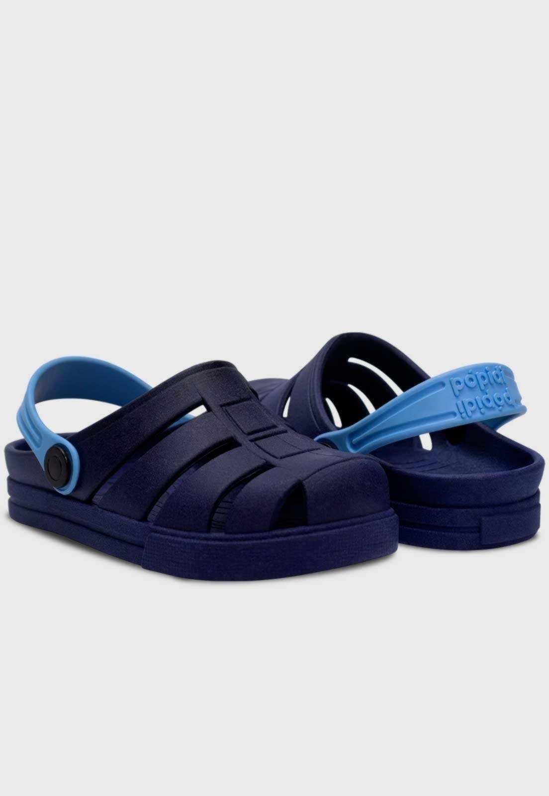 Vista 3 Infantil - Sandália Babuche Pópidi Menino Marinho azul marinho Pópidí azul marinho