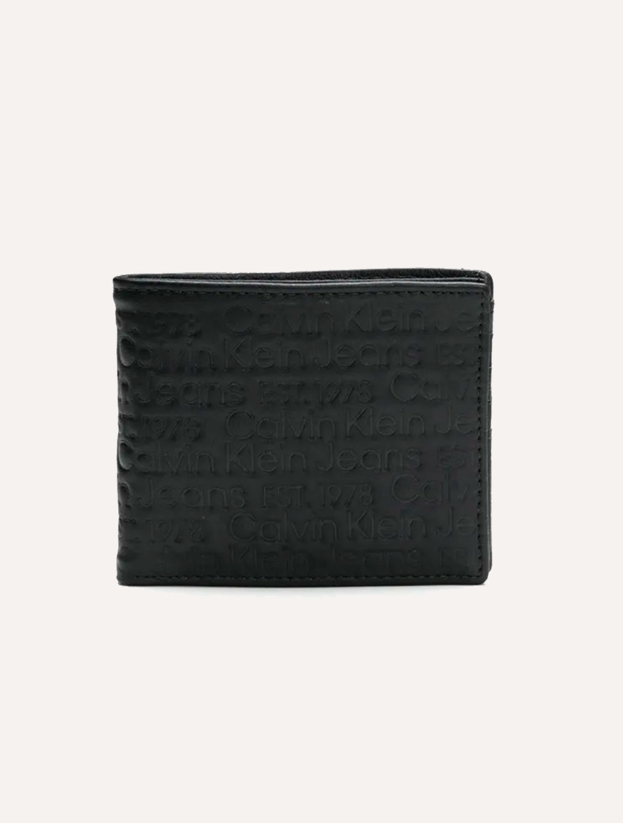 Carteira Calvin Klein Jeans Masculino Couro CKJ Est 1978 Full Preta