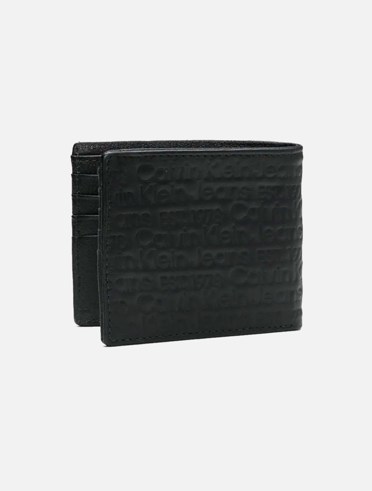 Vista 3 Carteira Calvin Klein Jeans Masculino Couro CKJ Est 1978 Full Preta preto Calvin Klein preto
