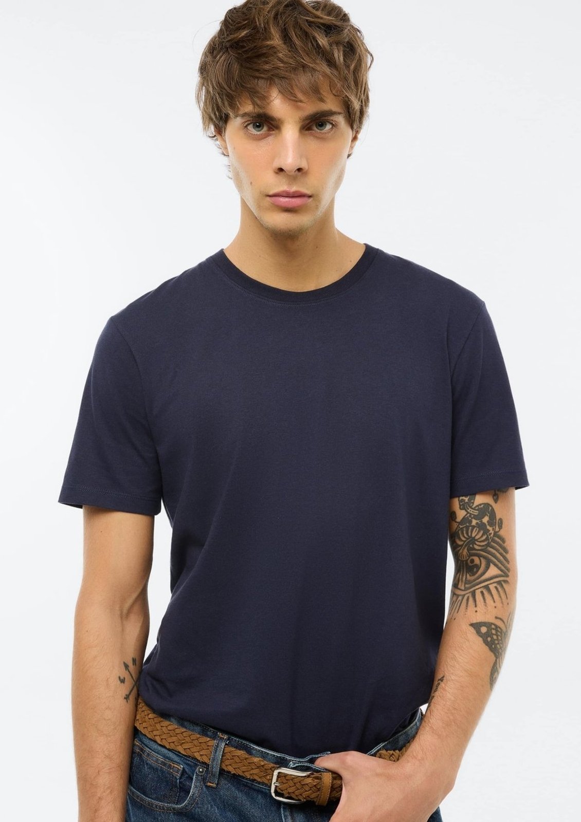 Camiseta Básica Unissex Manga Curta Regular World - Azul XXG