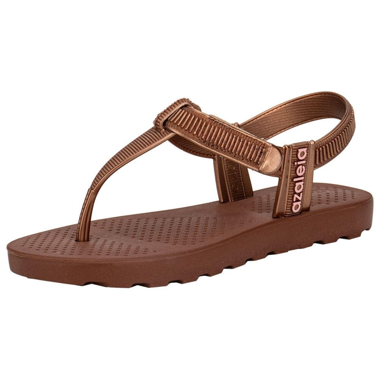 Sandália Feminina Flat Heloisa Azaleia 19426 3299426 Cobre