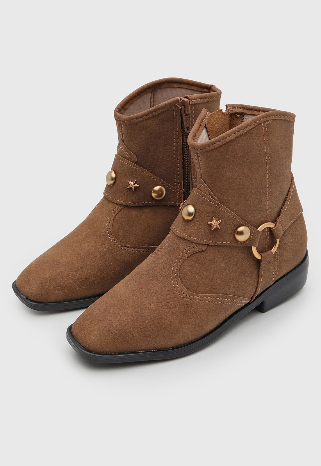 Infantil - Bota Molekinha Fivela Estrela Marrom