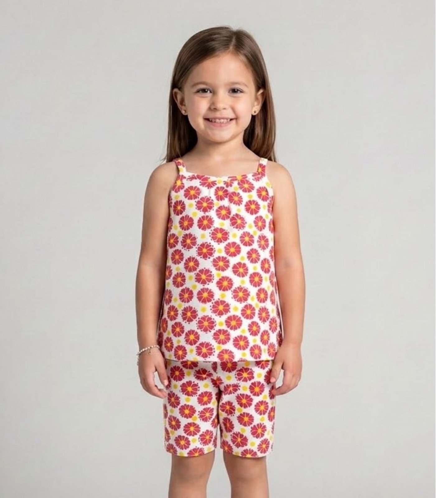 Infantil - Conjunto Blusa De Alça E Ciclista Select Bege