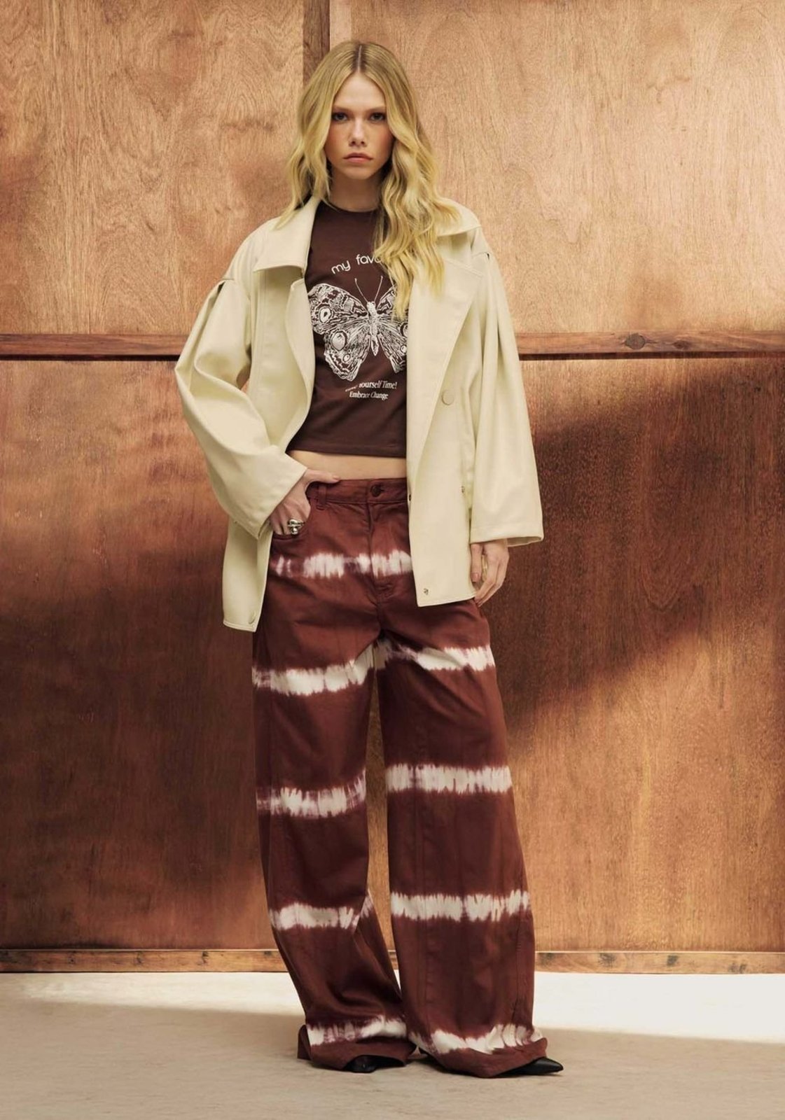 Calça Sarja Wide Leg Cintura Média My Favorite Things