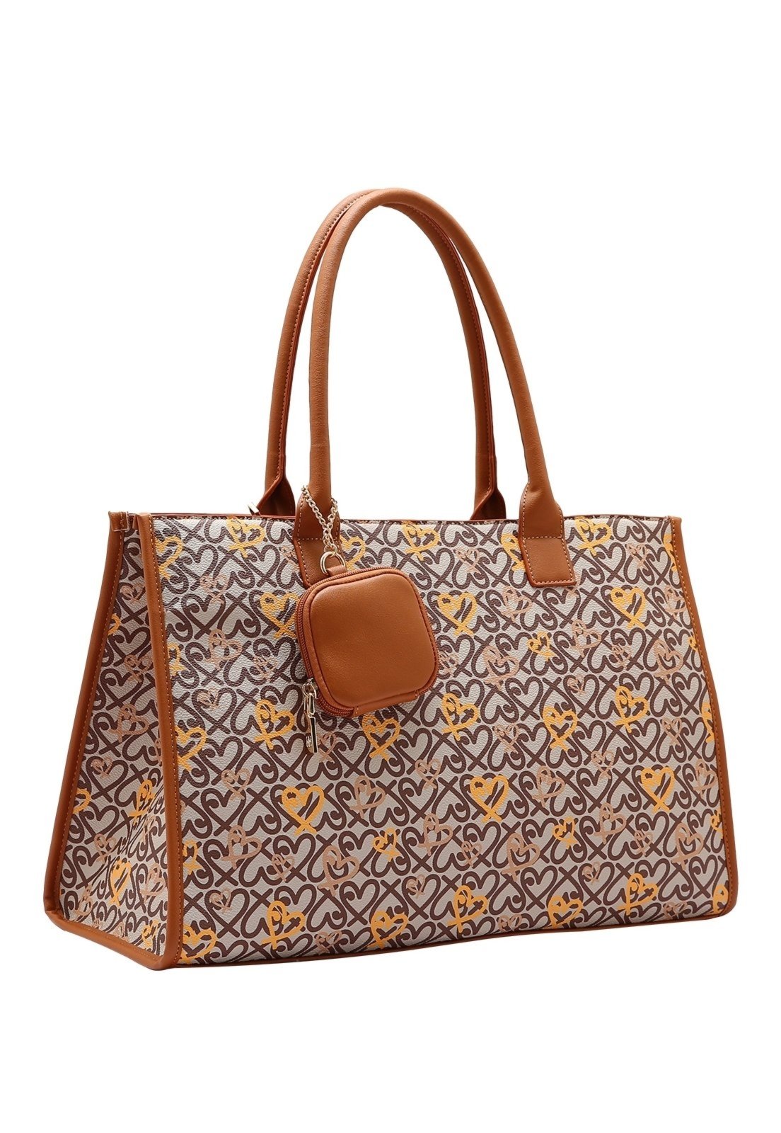 Bolsa Feminina Chenson Original Classic Heart Com Suporte Mala de Bordo 3484988