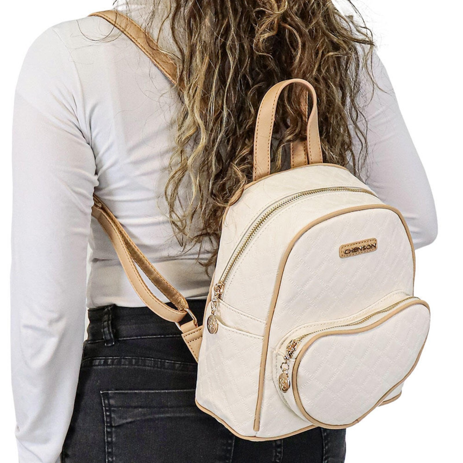 Vista 3 Mochila Feminina Chenson Cg84979 1824979 azul azul
