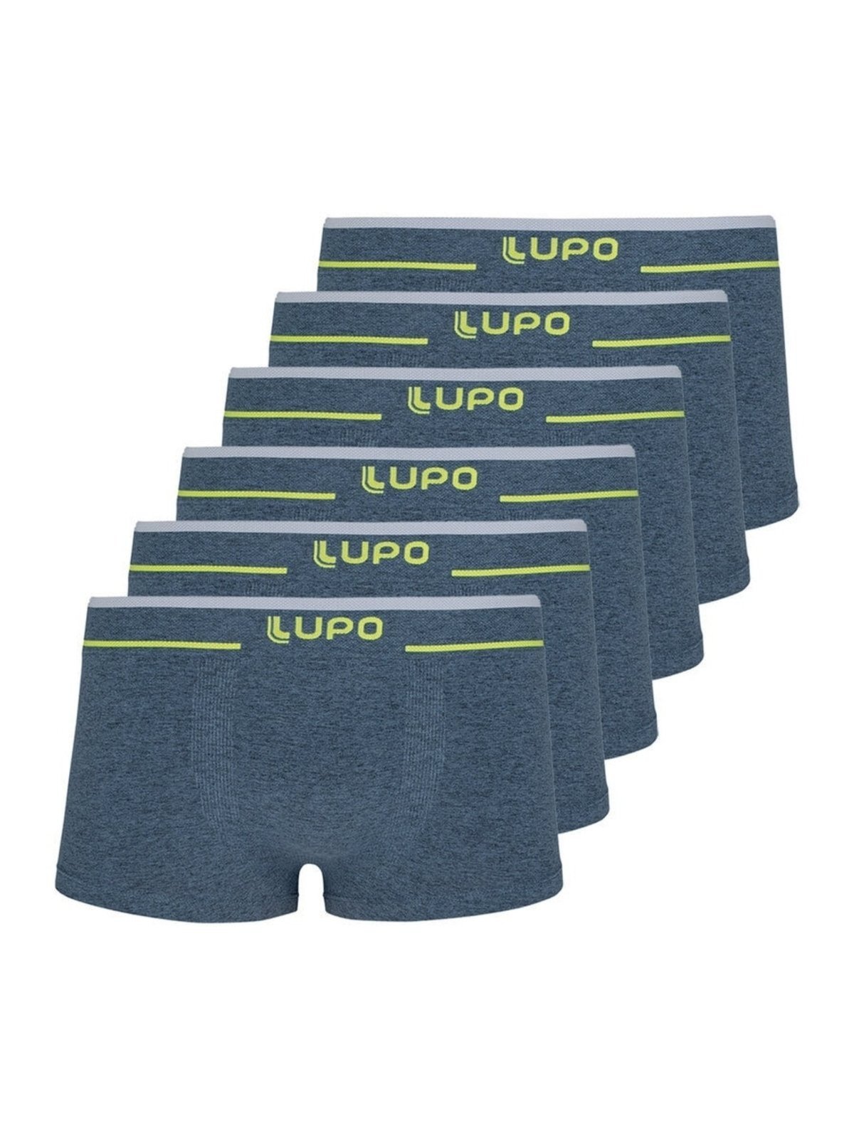 Kit com 6 Cuecas Sunga Lupo 526-001 Azul